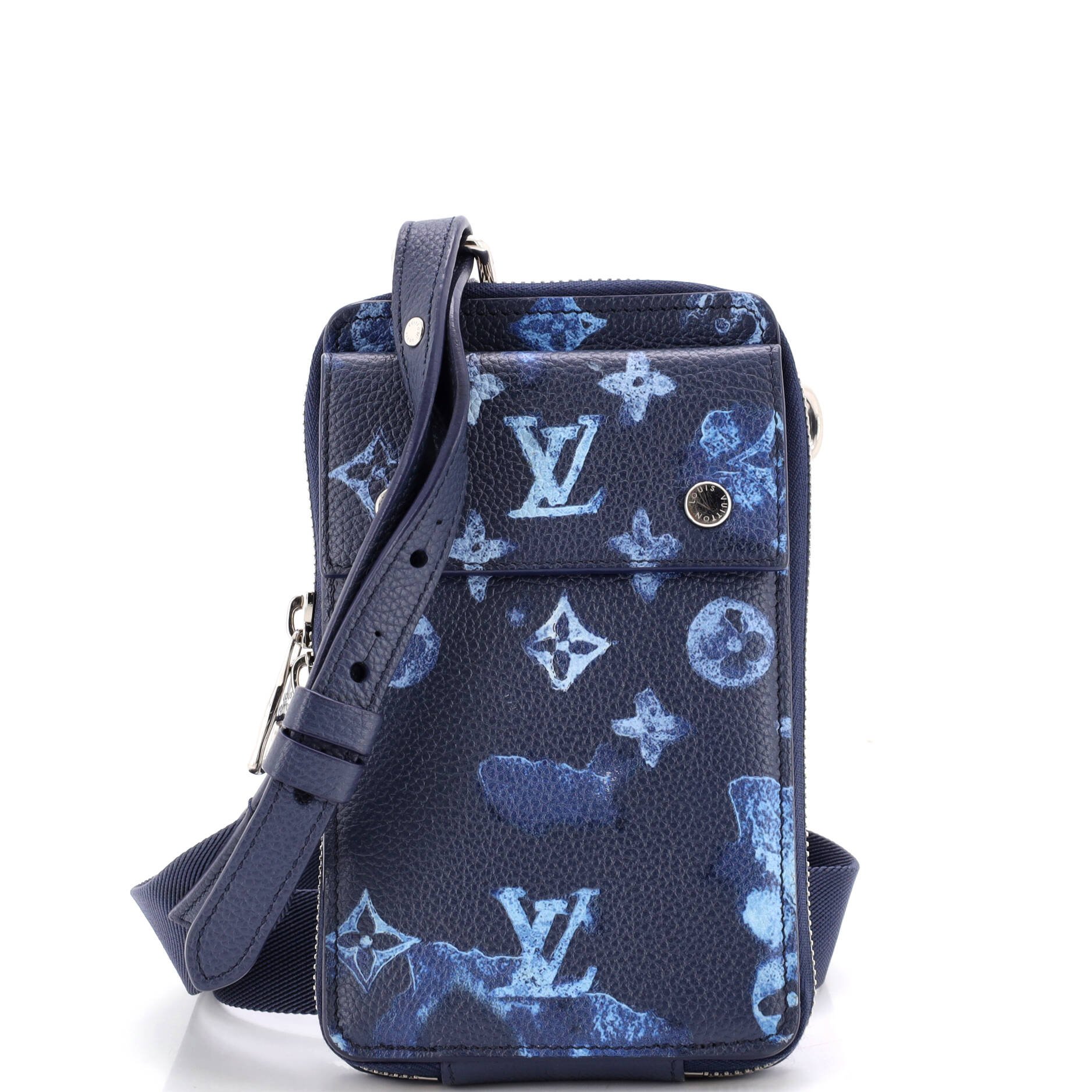Phone Pouch Limited Edition Monogram Ink Watercolor Leather