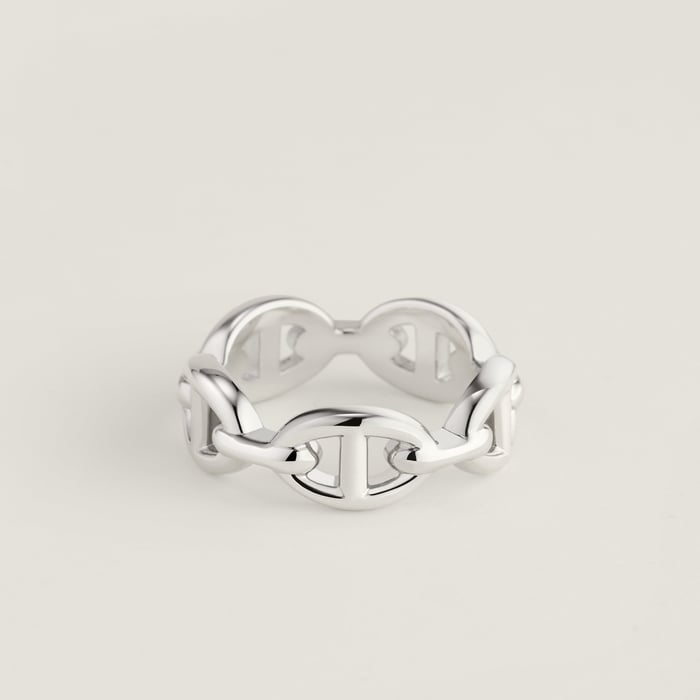 Sans Coloris Chaine d'Ancre Enchainee Ring, Small Model