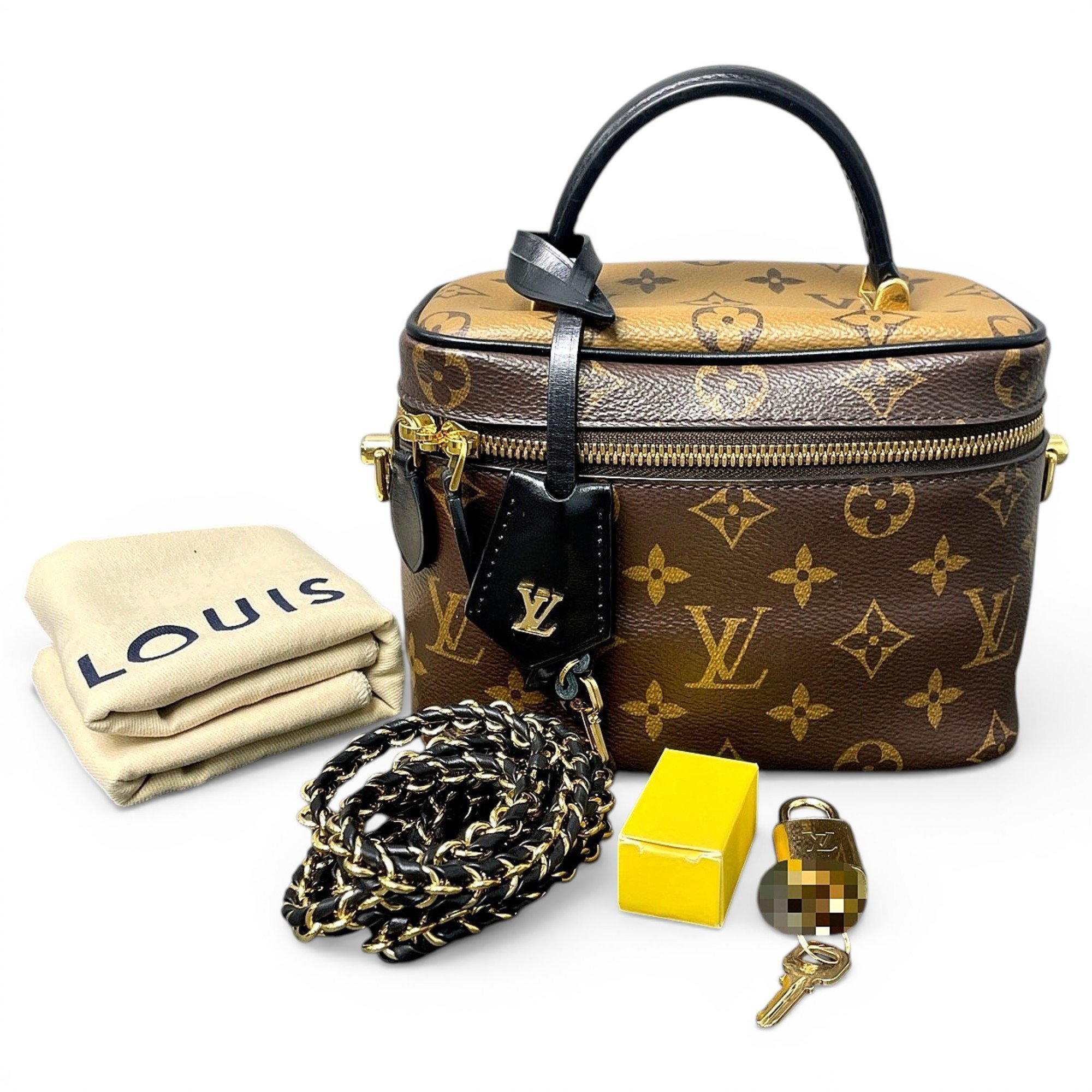 Vanity leather handbag