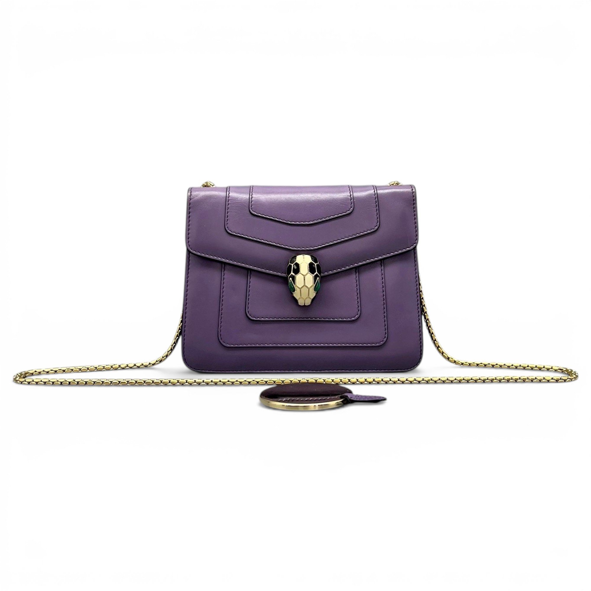 Serpenti leather handbag