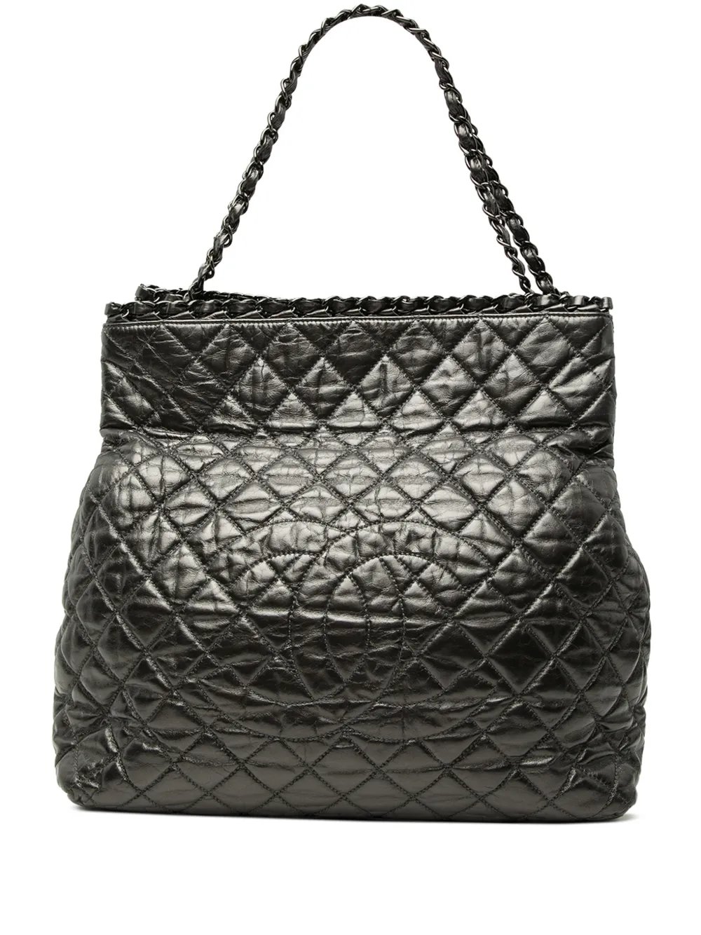 2010-2011 Large Glazed Calfskin Quilted Chain Me tote bag