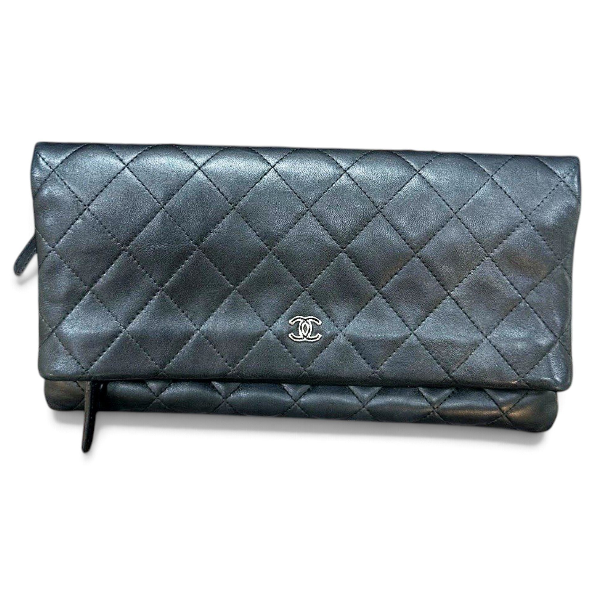Leather clutch bag