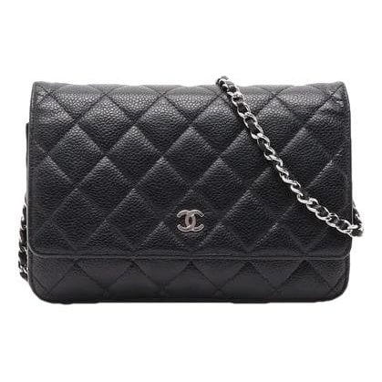 Wallet On Chain leather crossbody bag