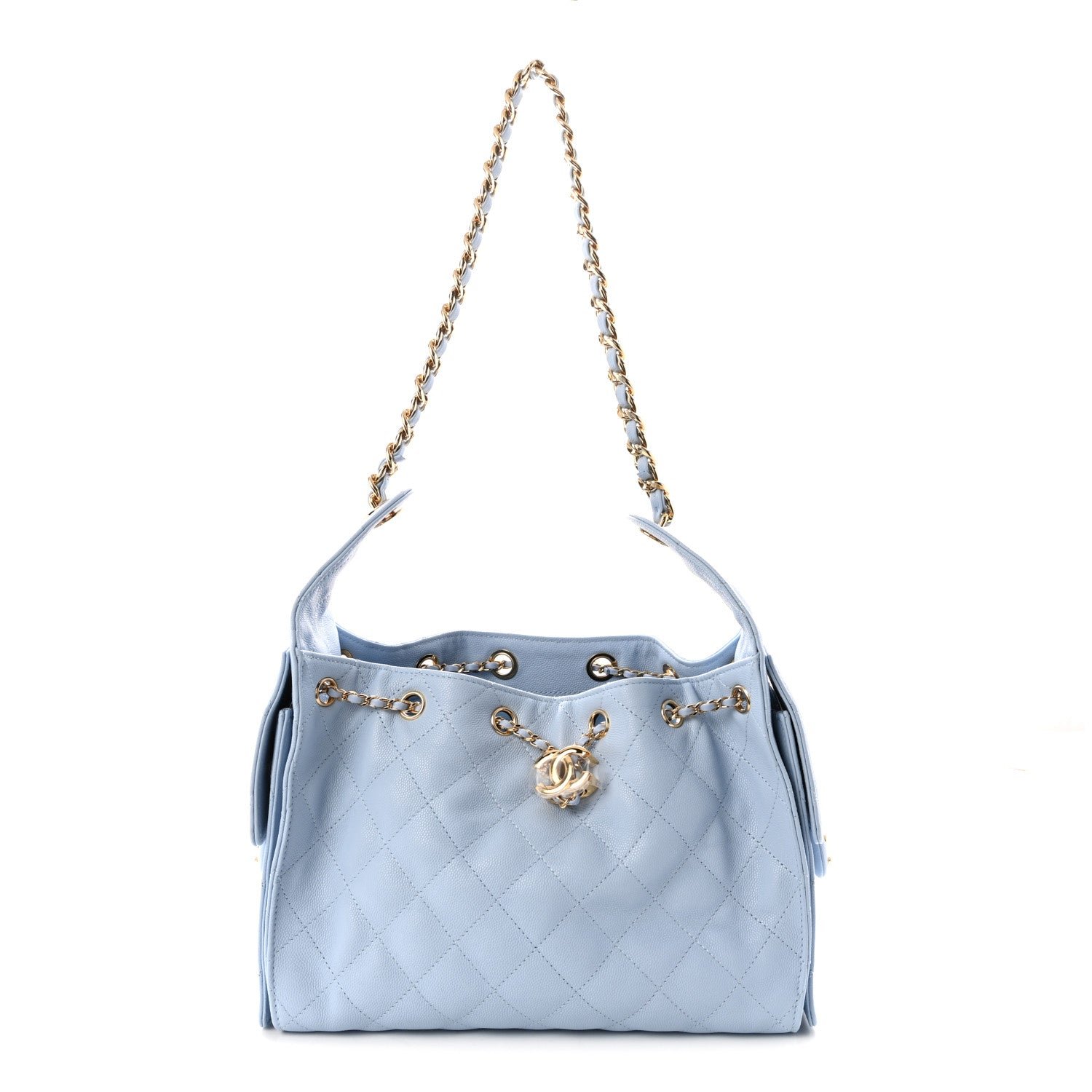 Chanel Caviar Quilted Small Chanel 25 Handbag Light Blue