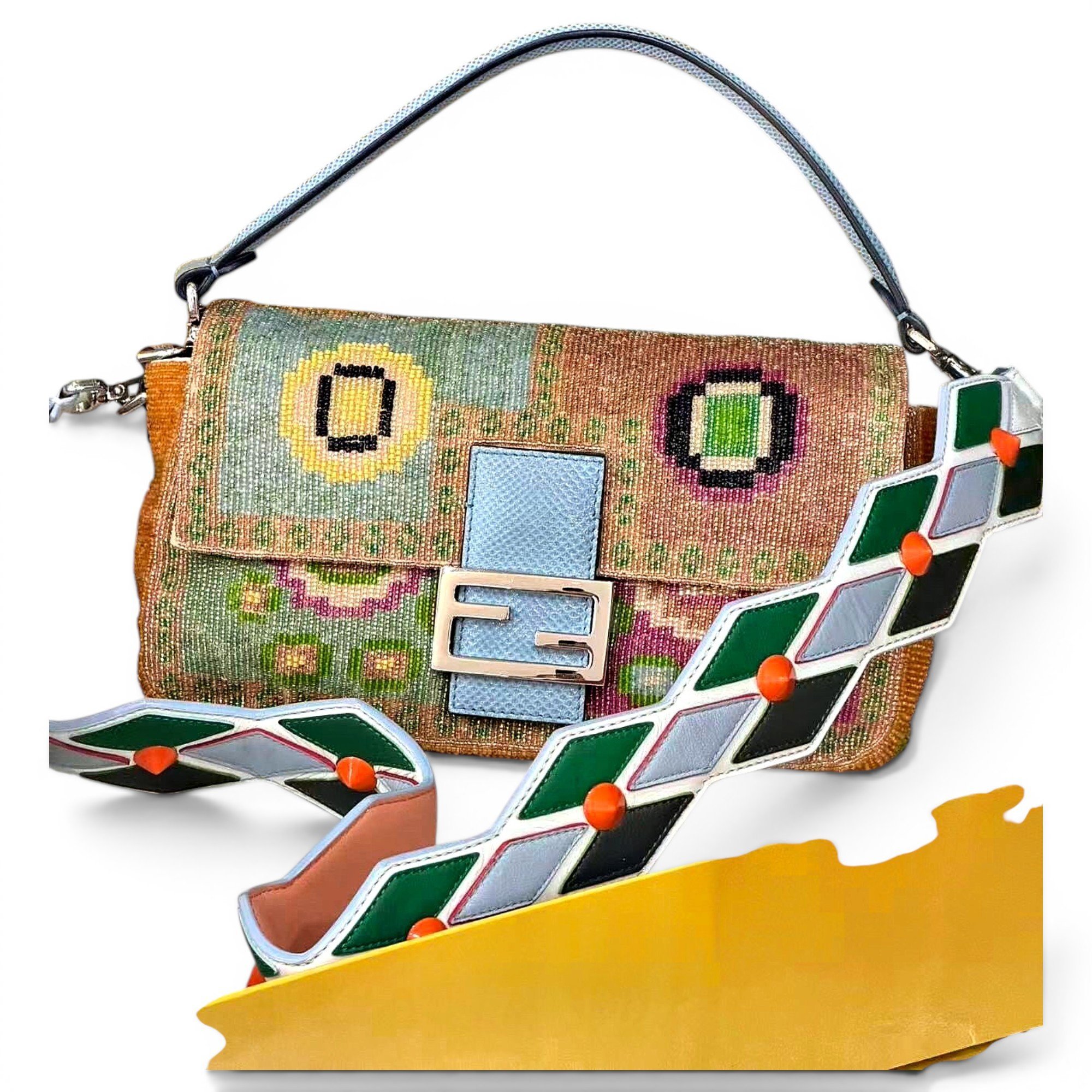Baguette leather handbag