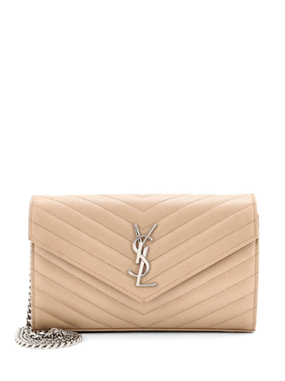 Classic Monogram Wallet on Chain Matelasse Chevron Leather Medium crossbody bag