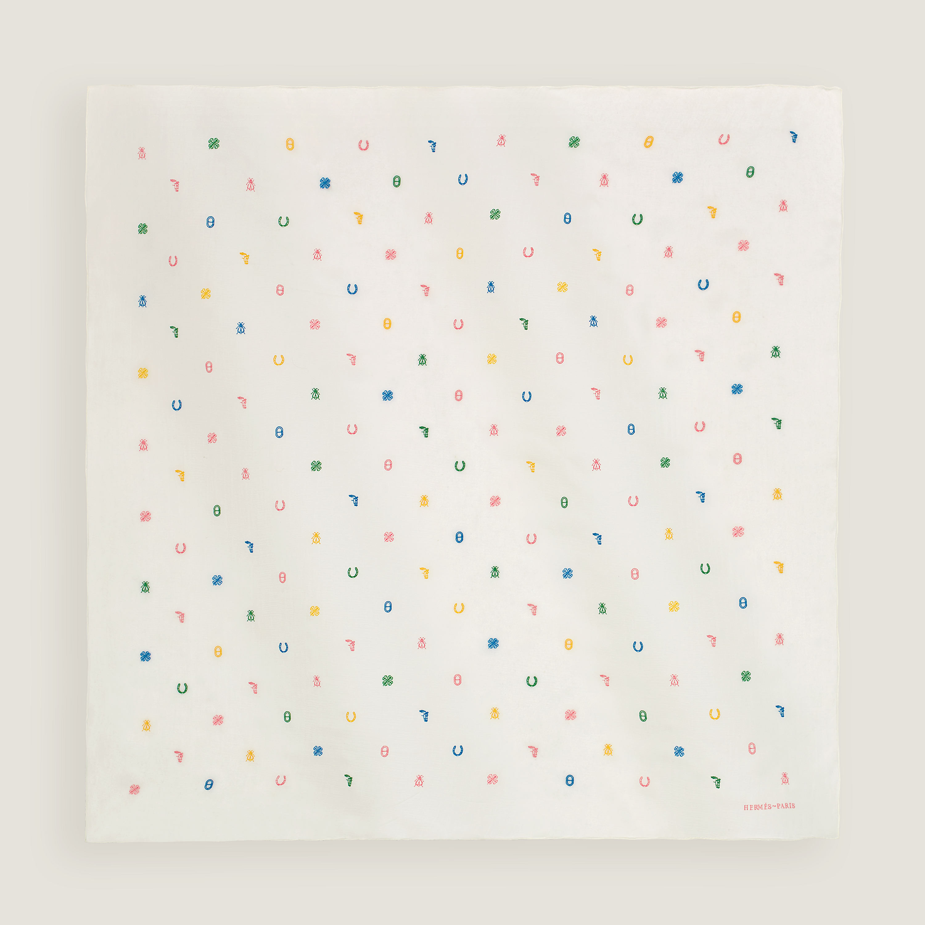 Multicharms embroidered scarf 100