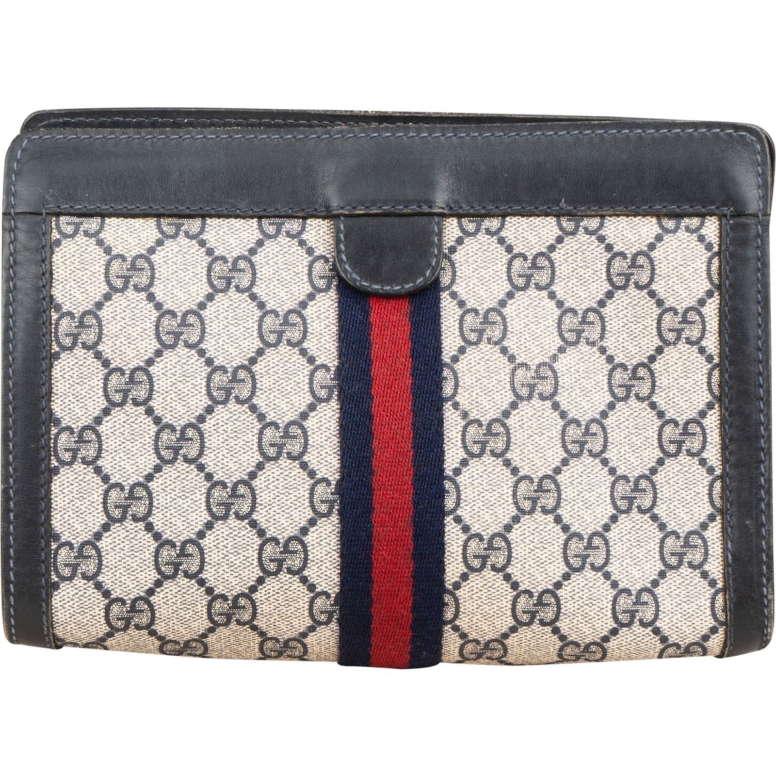 Leather clutch bag