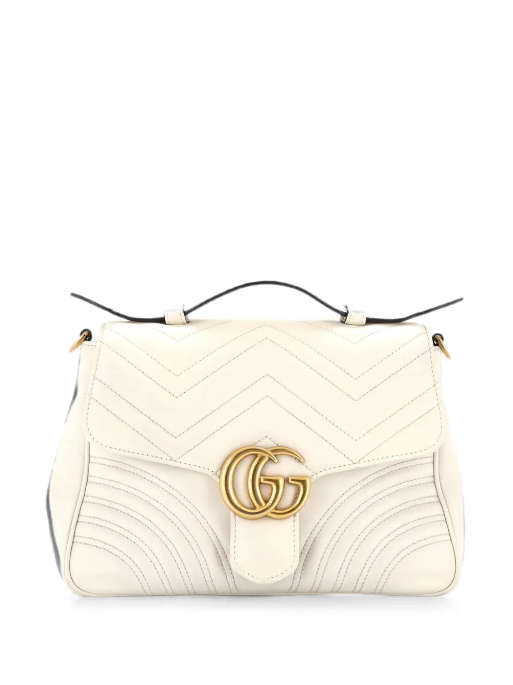 GG Marmont Top Handle Flap Bag Matelasse Leather Small satchel