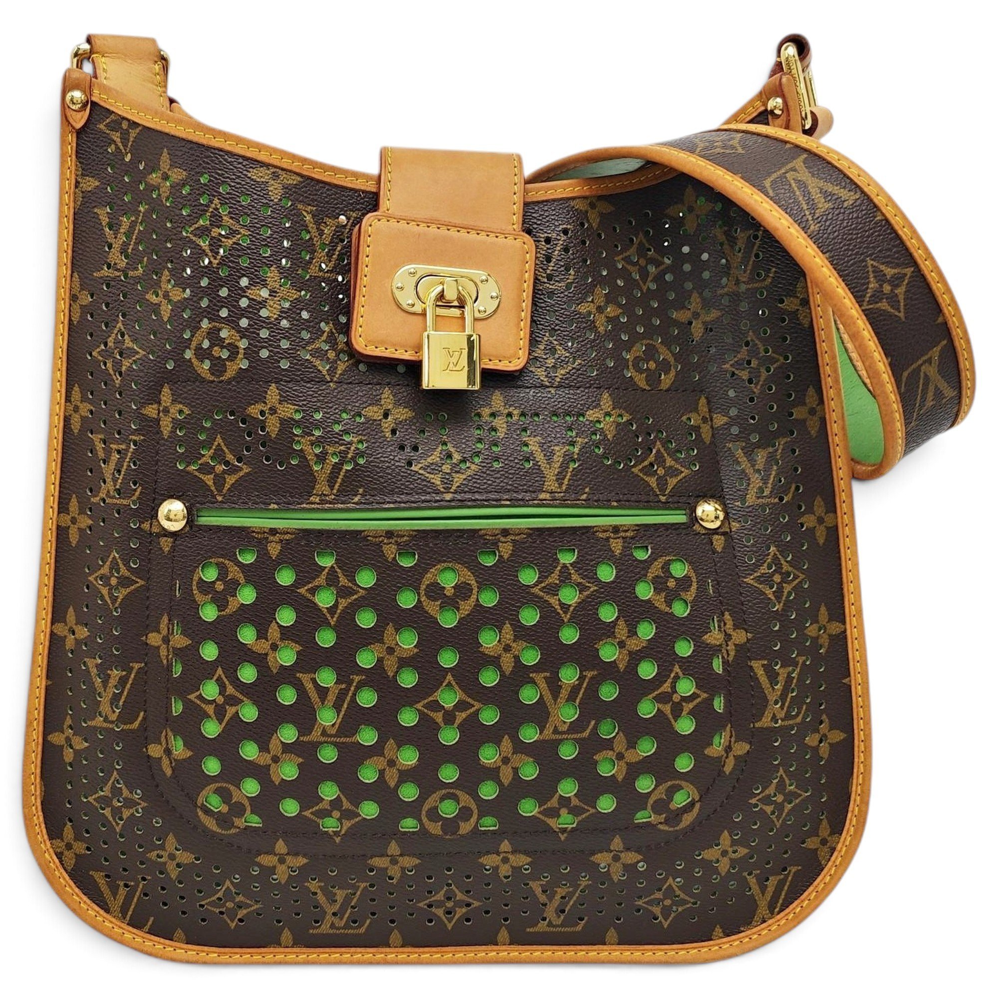 Musette cloth handbag