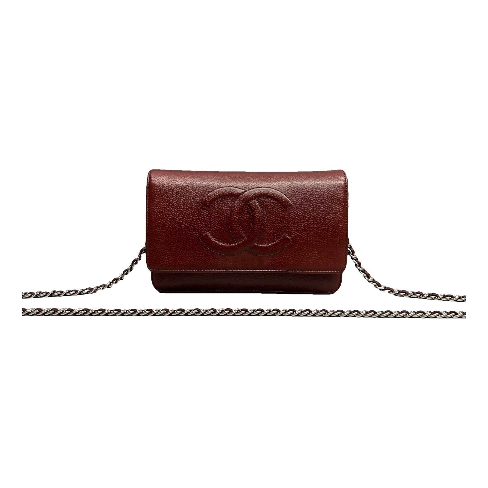 Wallet On Chain Double C leather crossbody bag