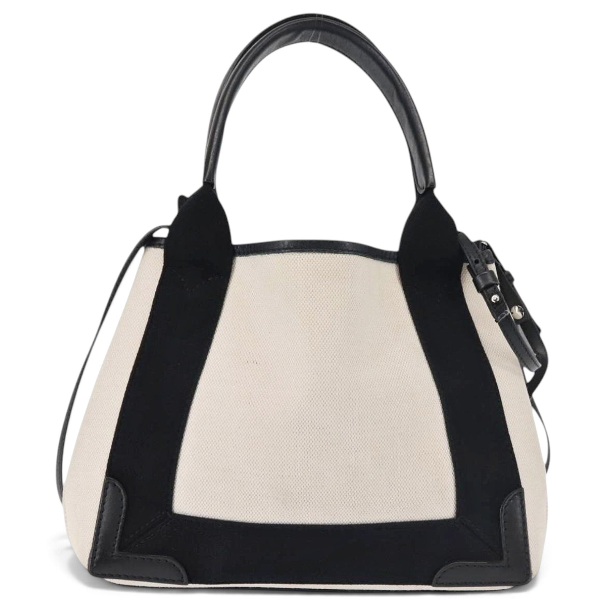 Navy cabas cloth handbag