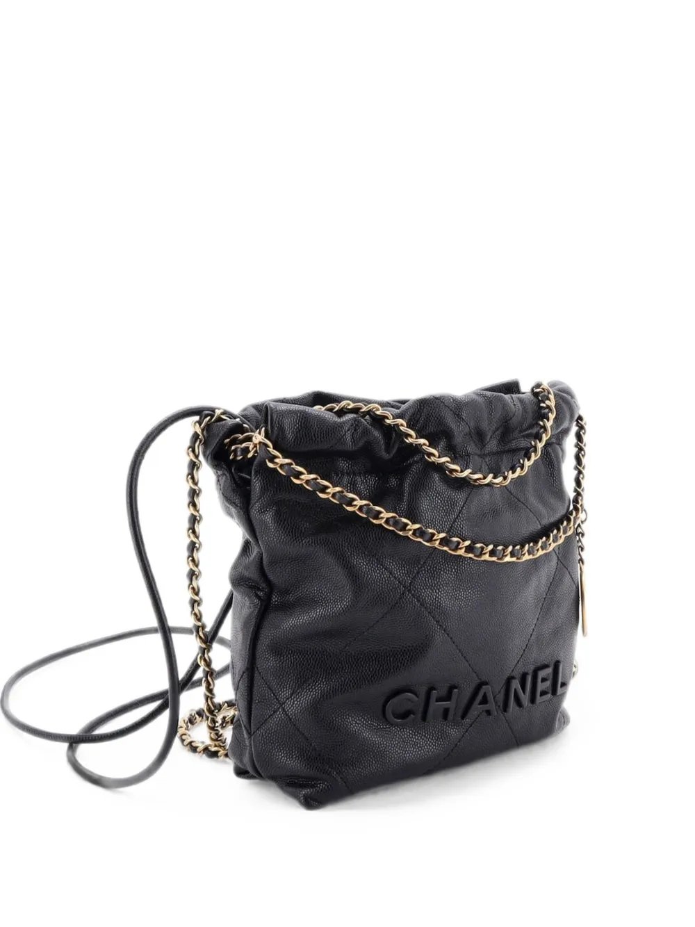 22 Chain Quilted Caviar Mini hobo bag