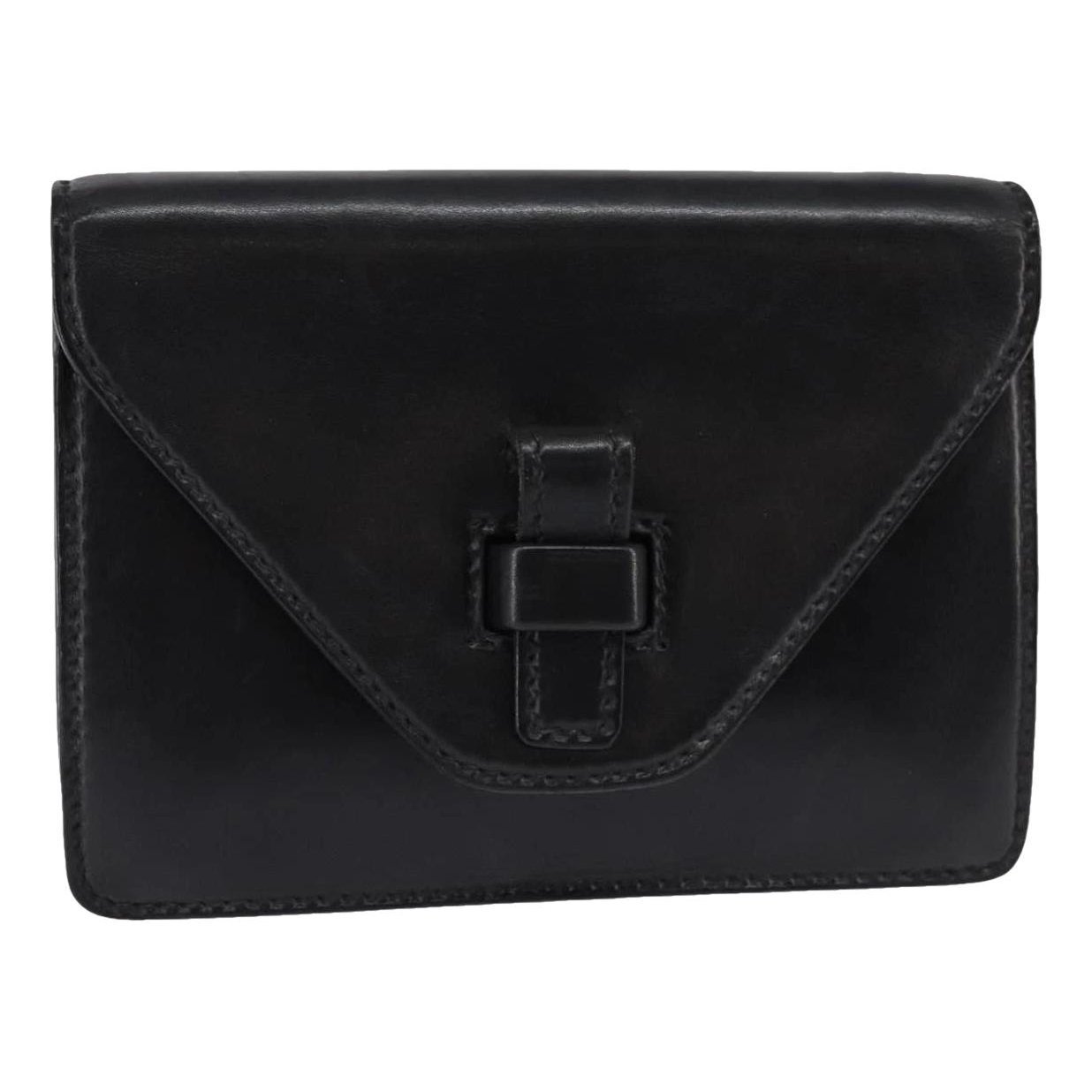Leather clutch bag