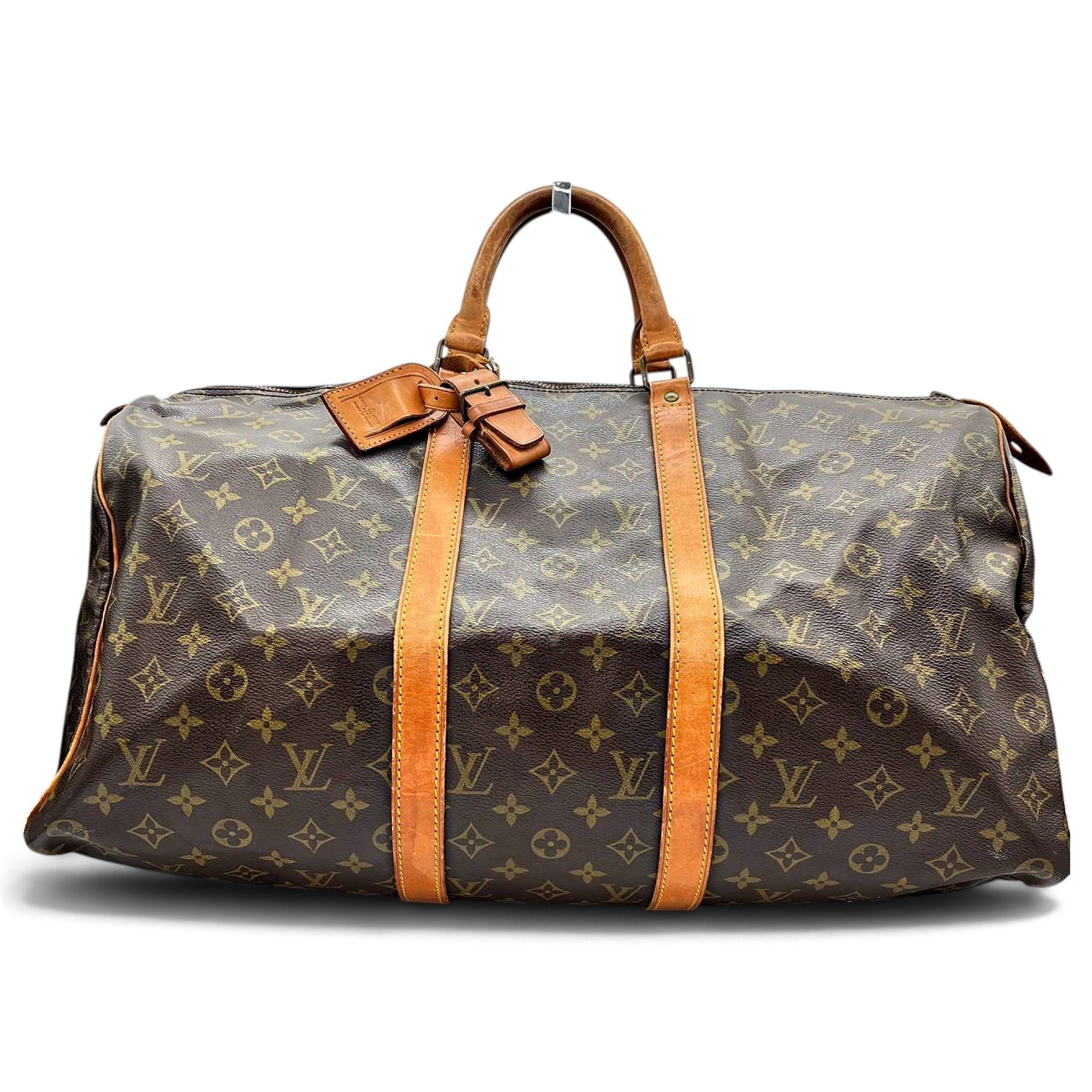 Keepall leather travel bag