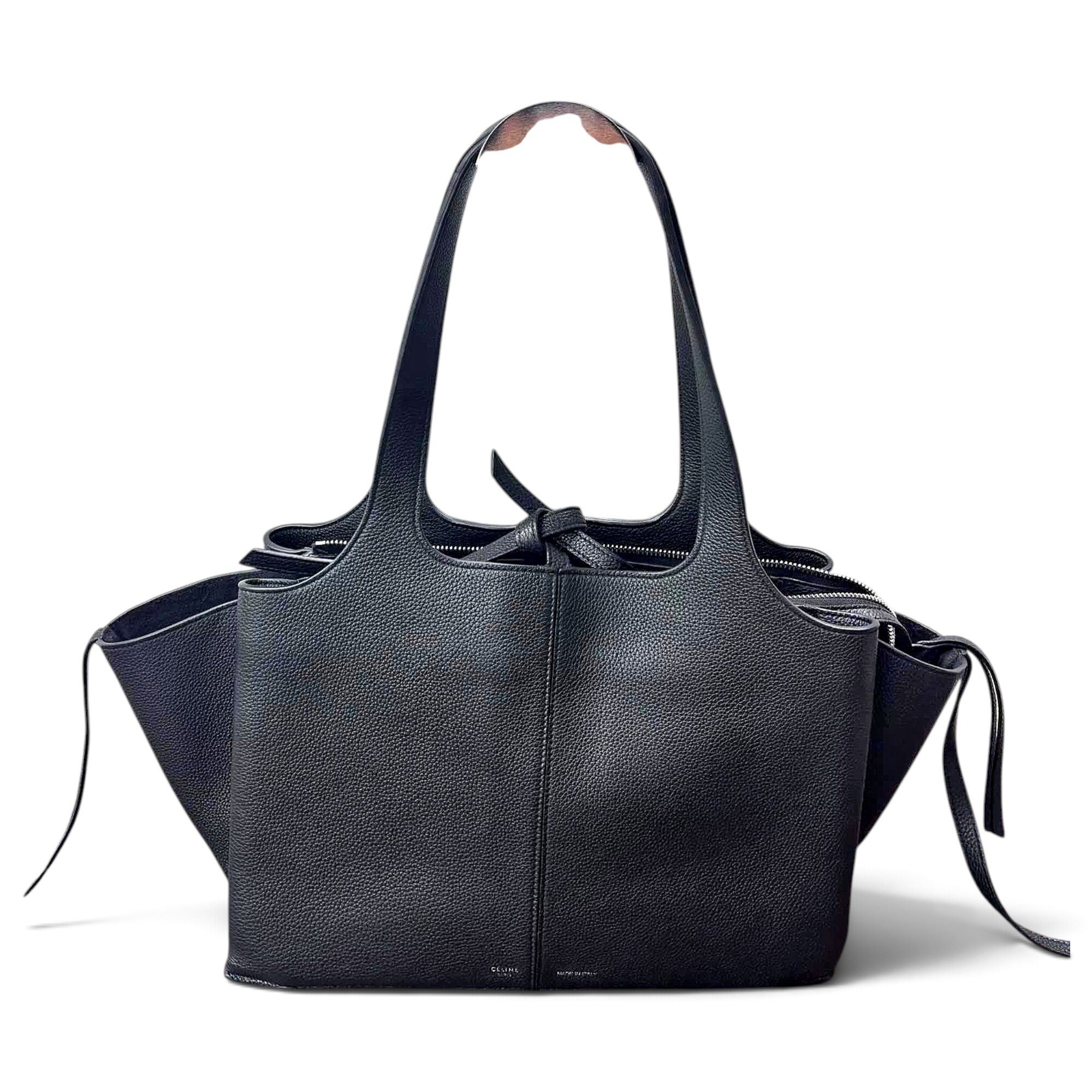 Tri-Fold leather handbag