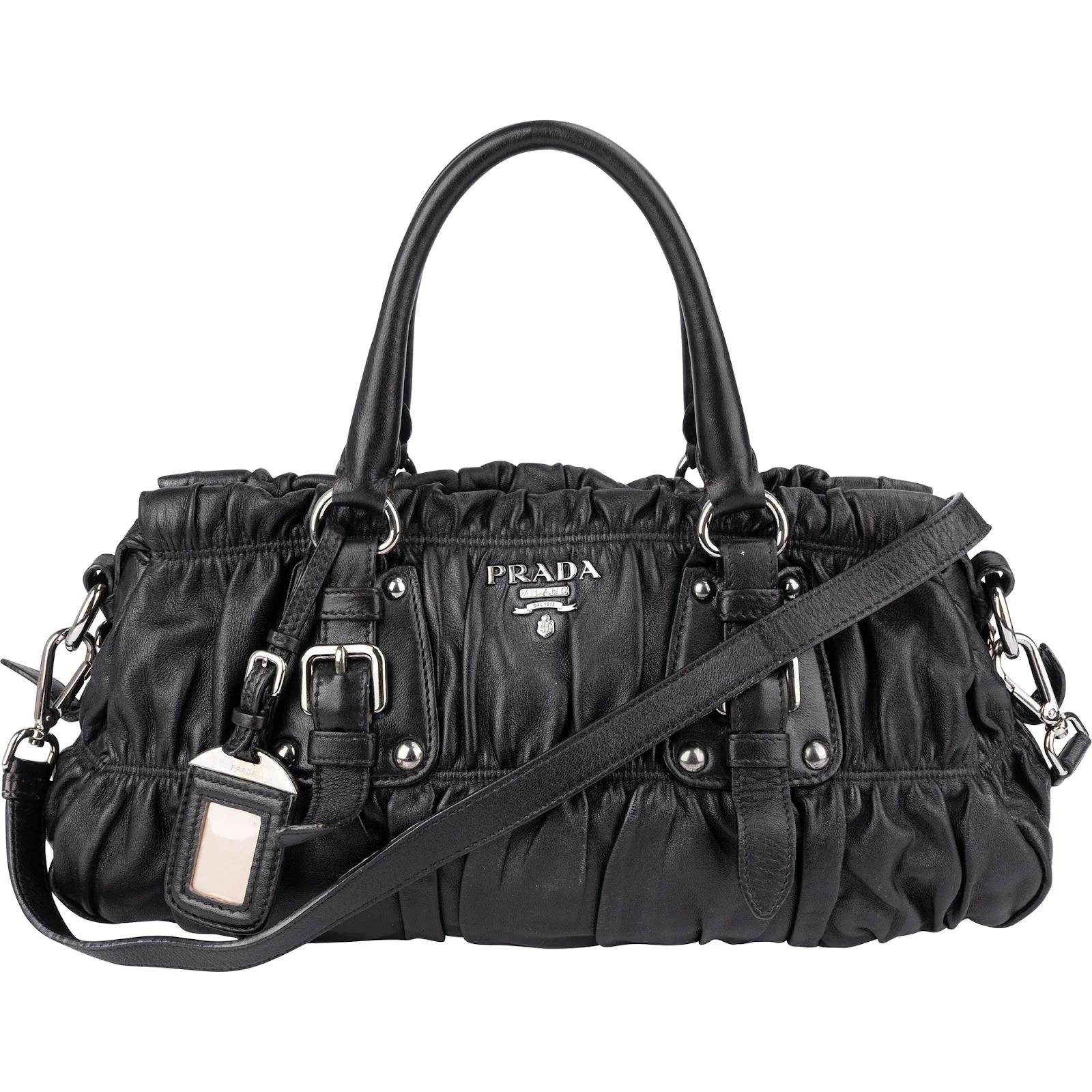 Re-Nylon leather handbag
