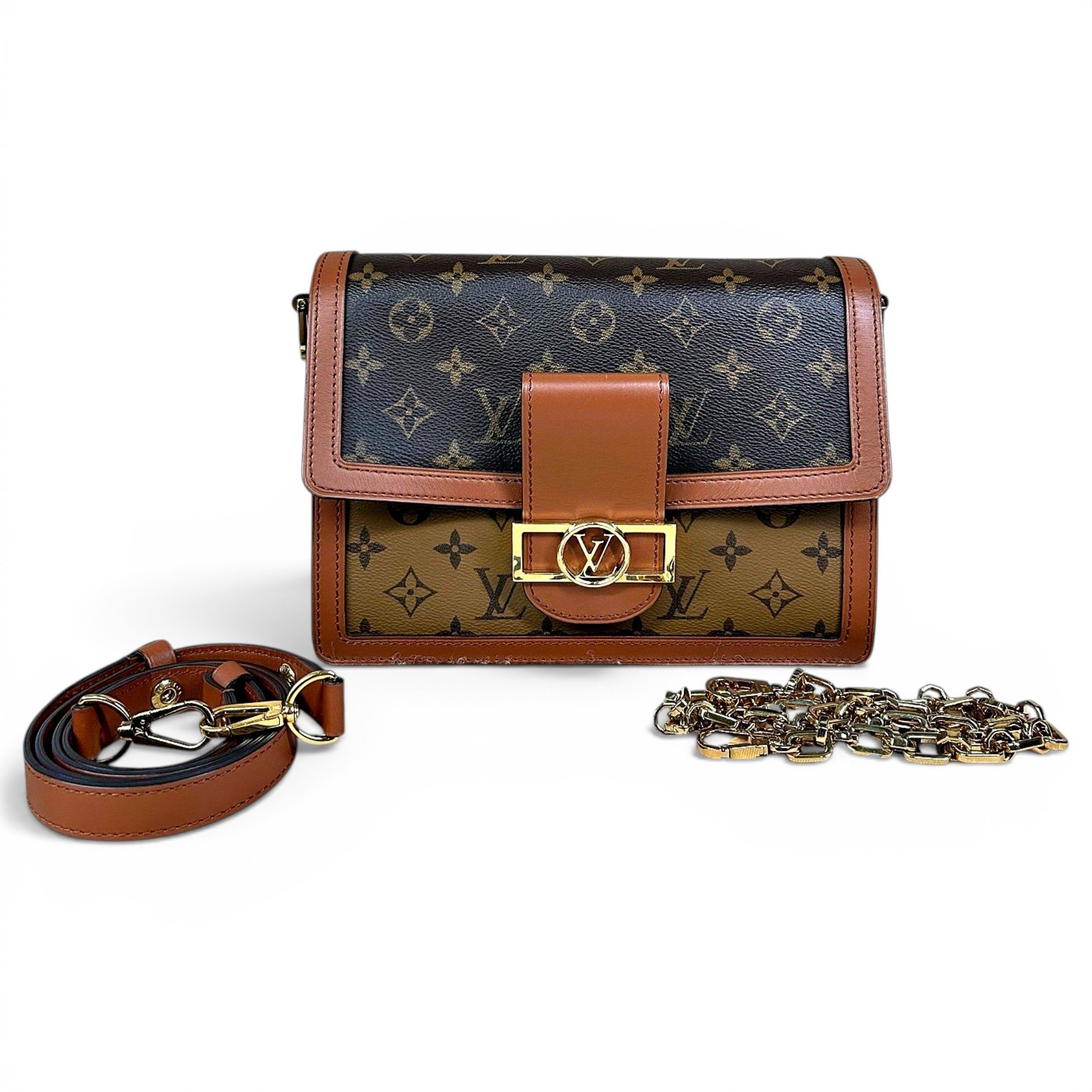 Dauphine leather handbag