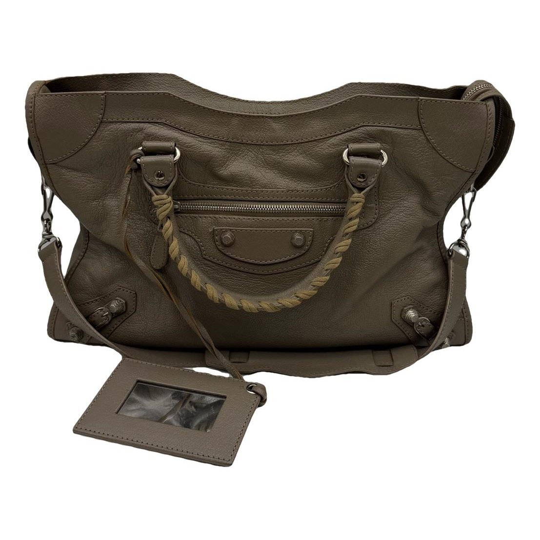 City leather handbag