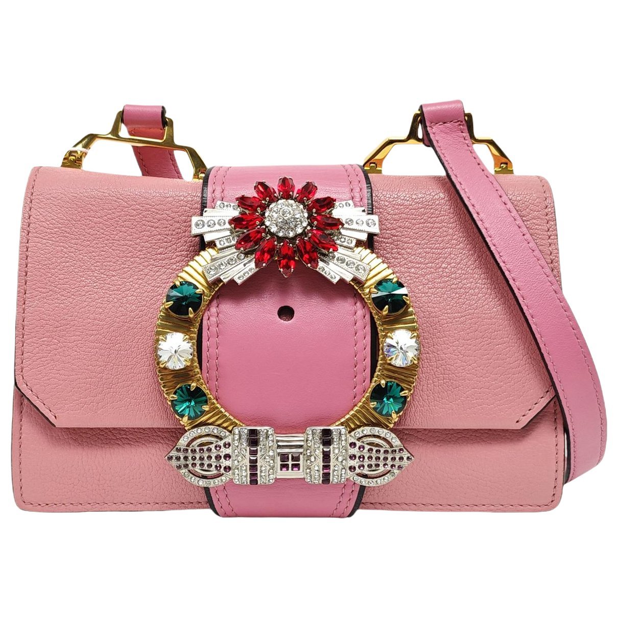Miu Lady leather handbag