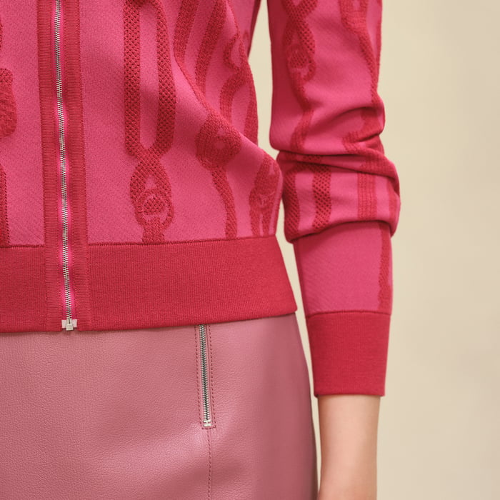 Rose Framboise "Palefroi Remix" Long-sleeve Cardigan