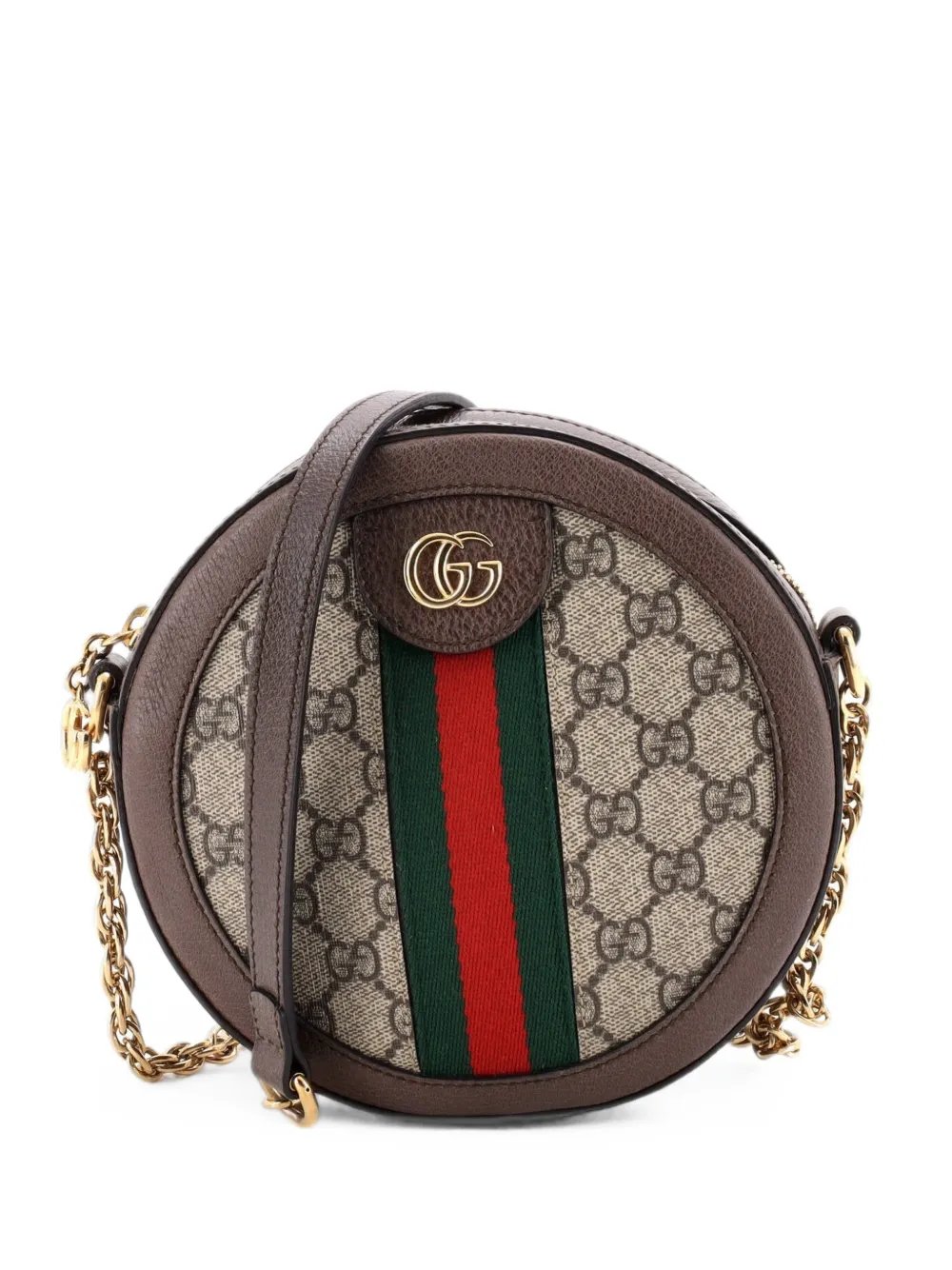 Ophidia Round Shoulder Bag GG Coated Canvas Mini crossbody bag
