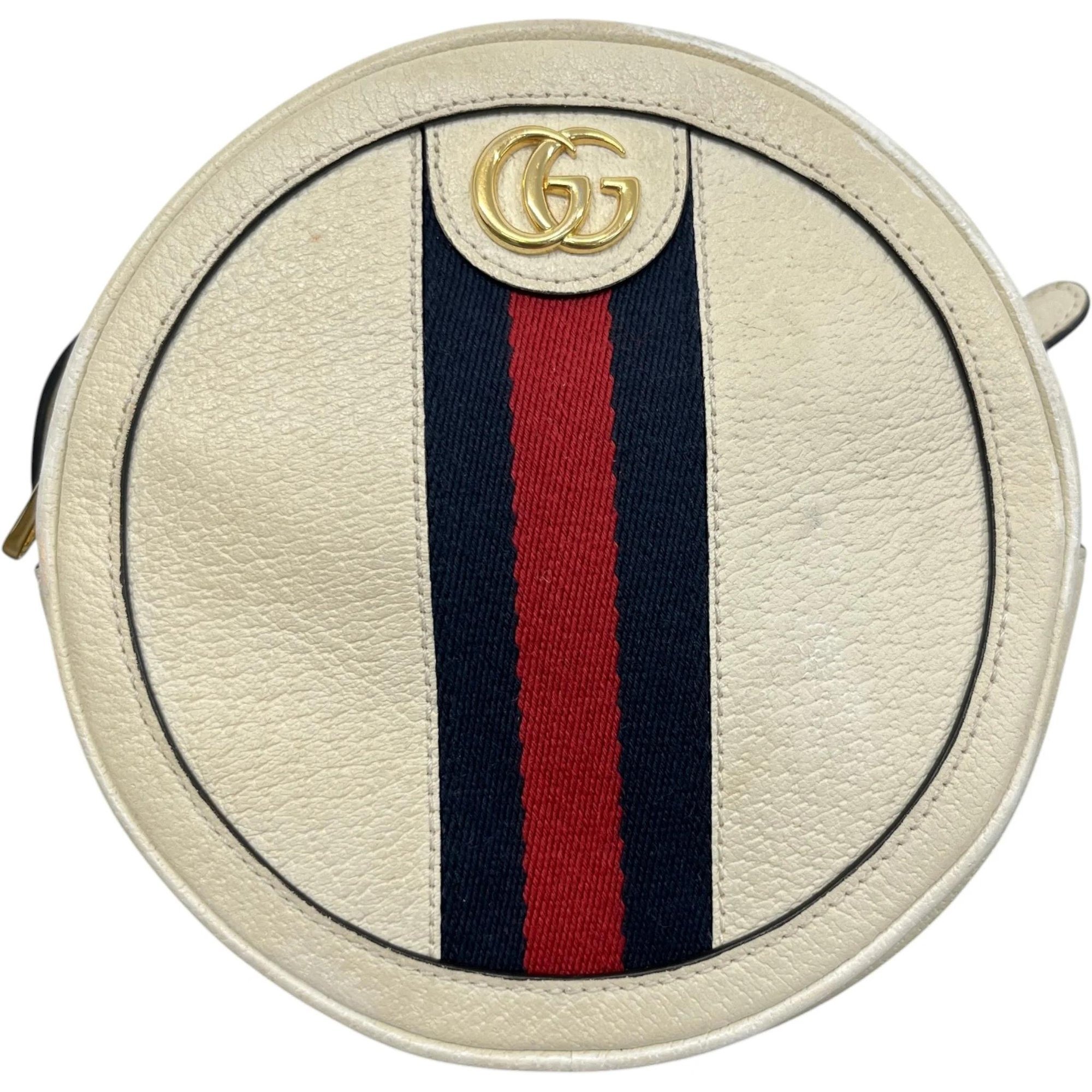 Ophidia Round leather backpack