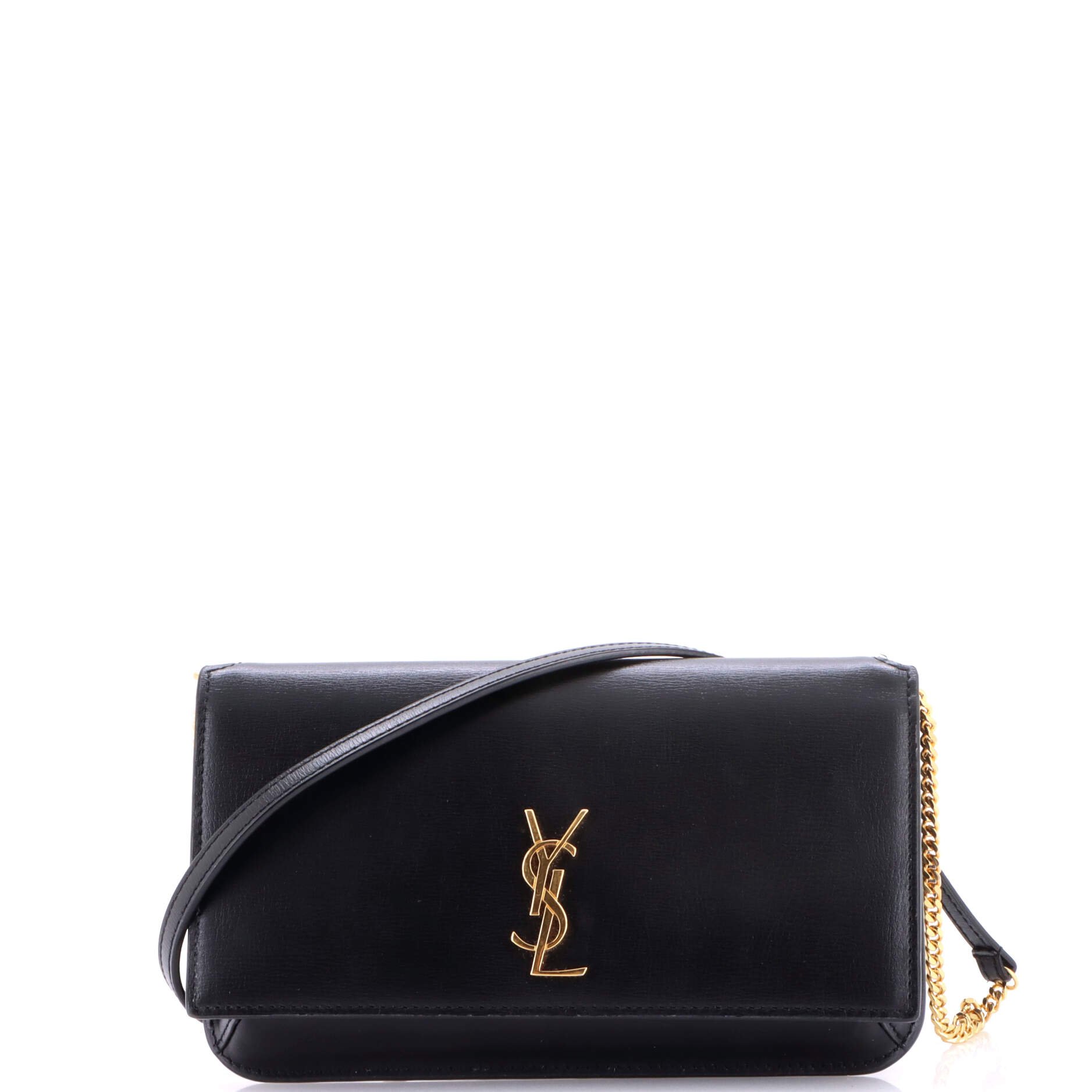 Classic Monogram Phone Holder Shoulder Bag Leather