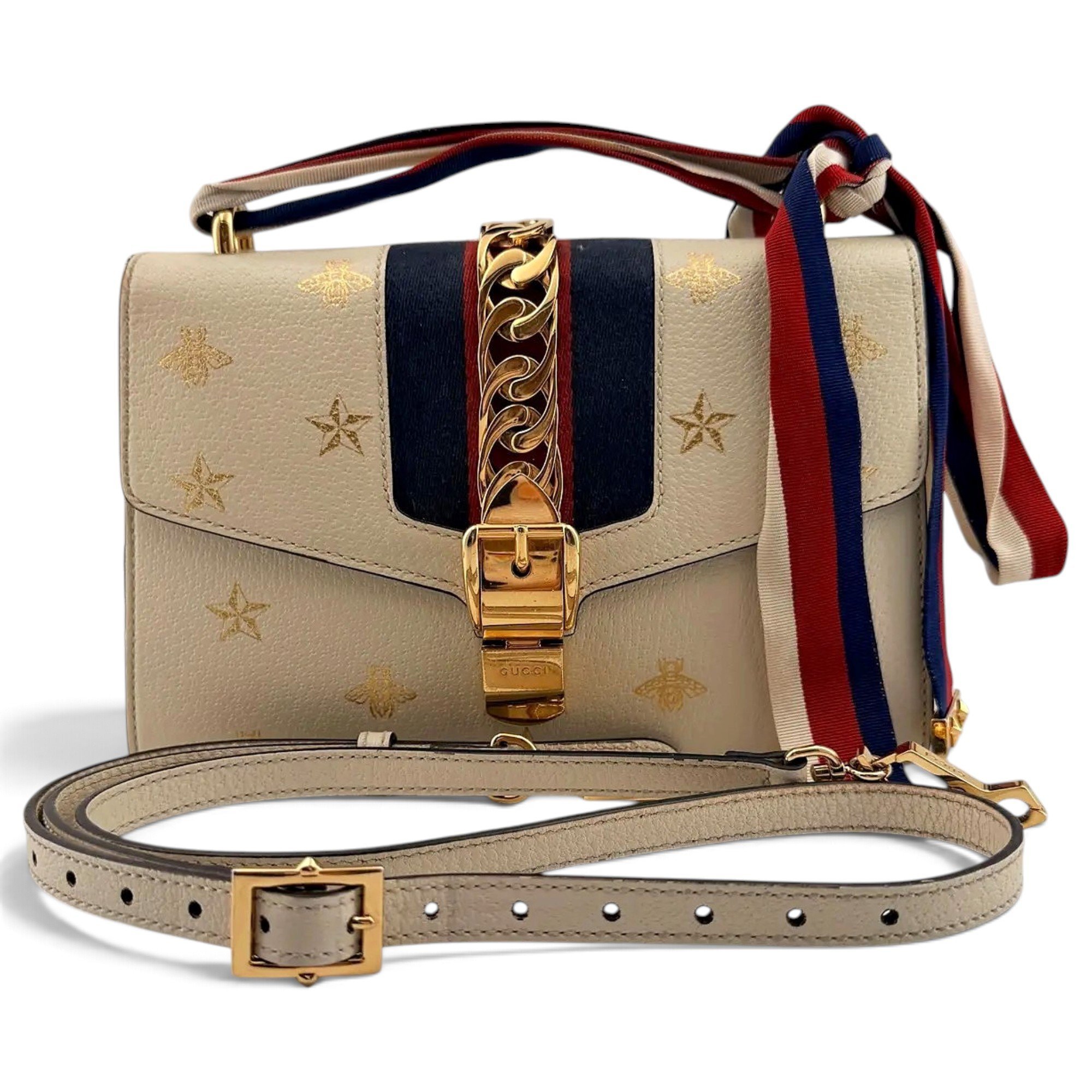 Sylvie Flap Chain leather crossbody bag