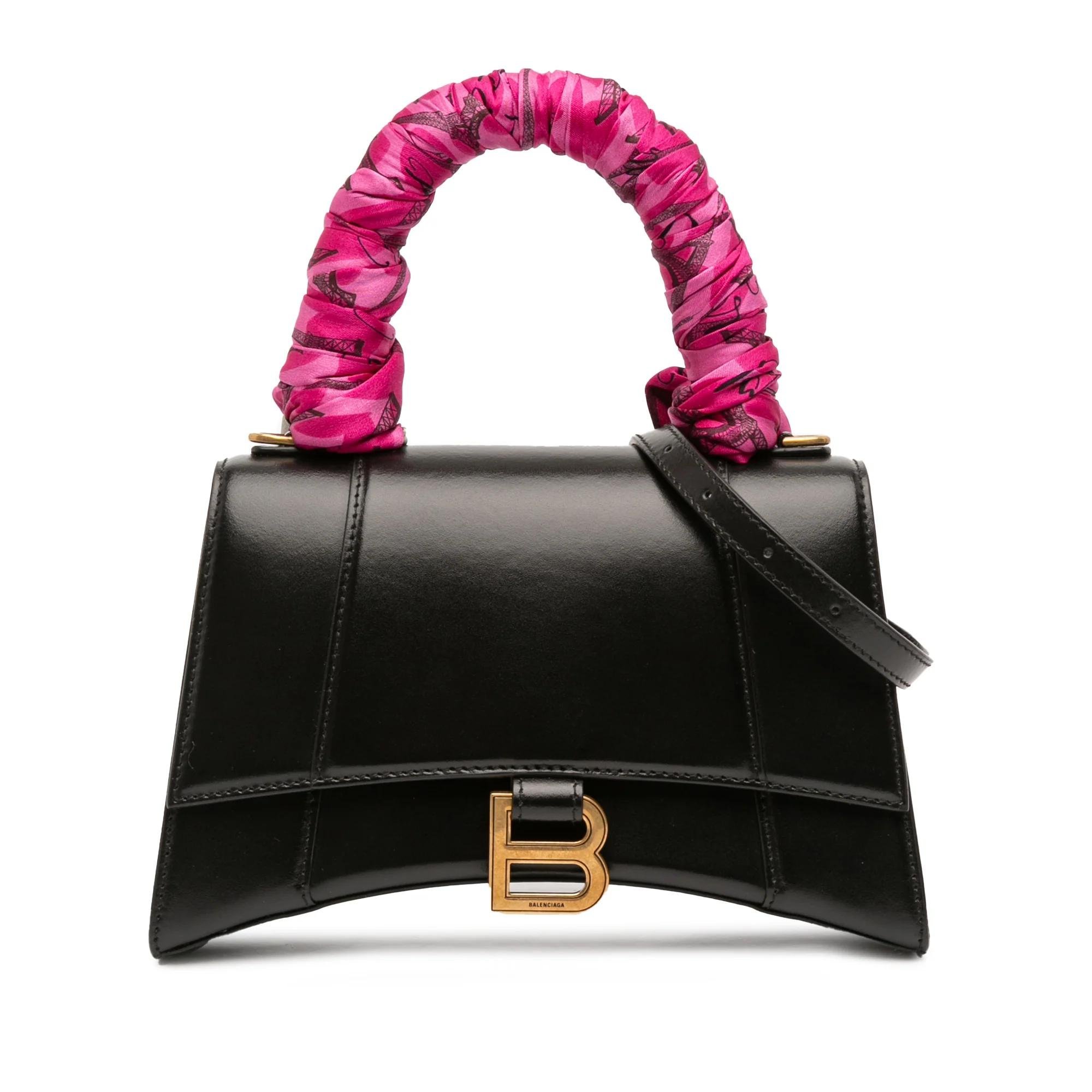 Hourglass pony-style calfskin handbag