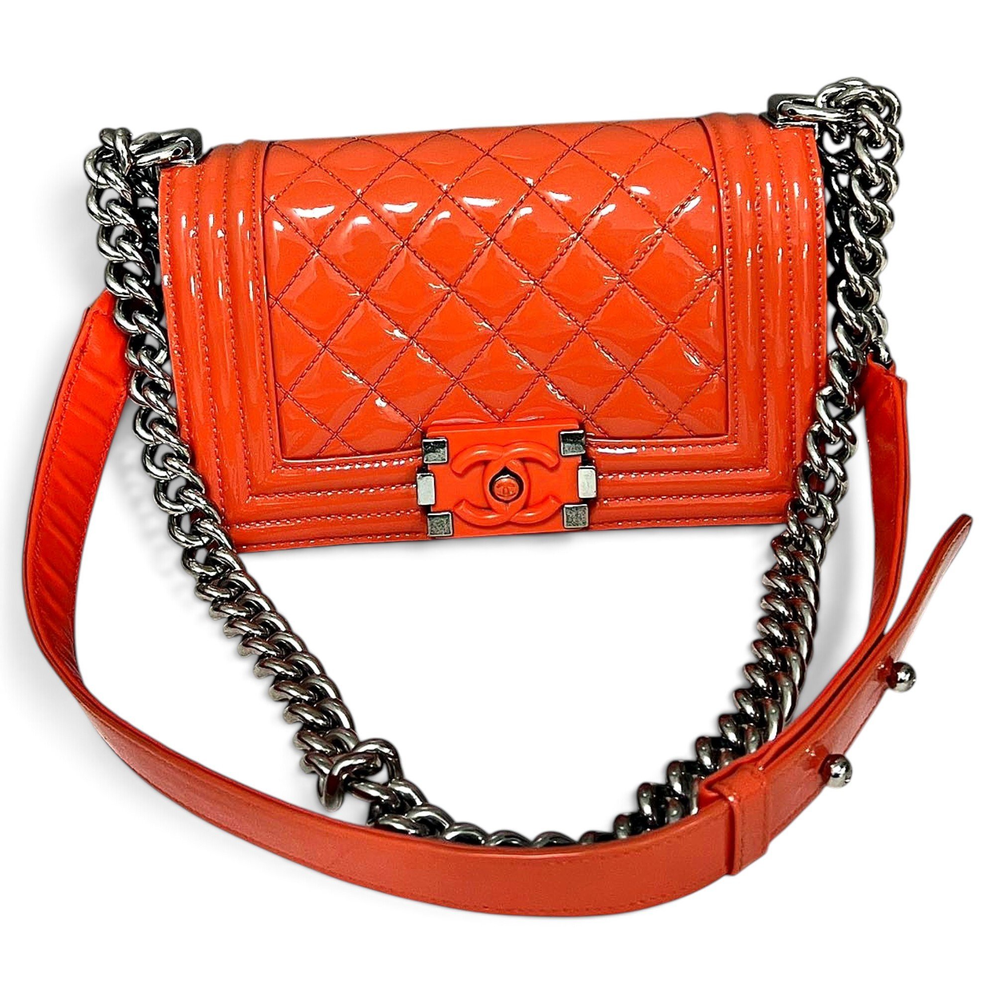 Boy patent leather crossbody bag