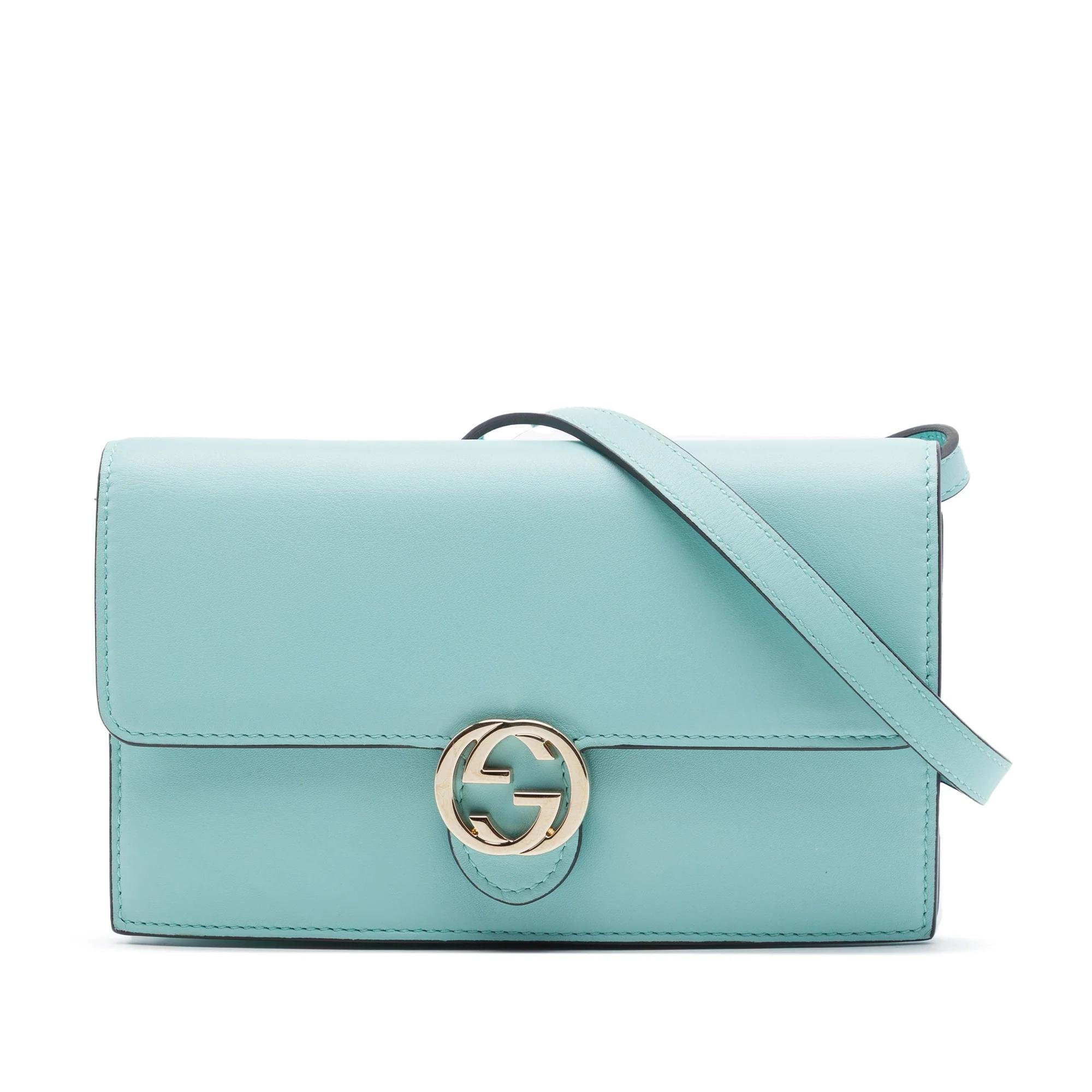 Interlocking pony-style calfskin crossbody bag