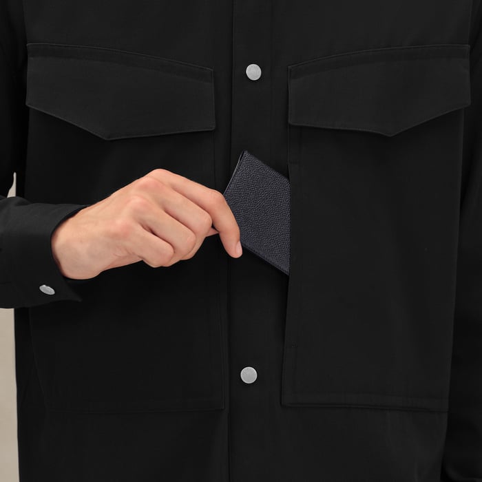 Noir Boxy Fit Overshirt