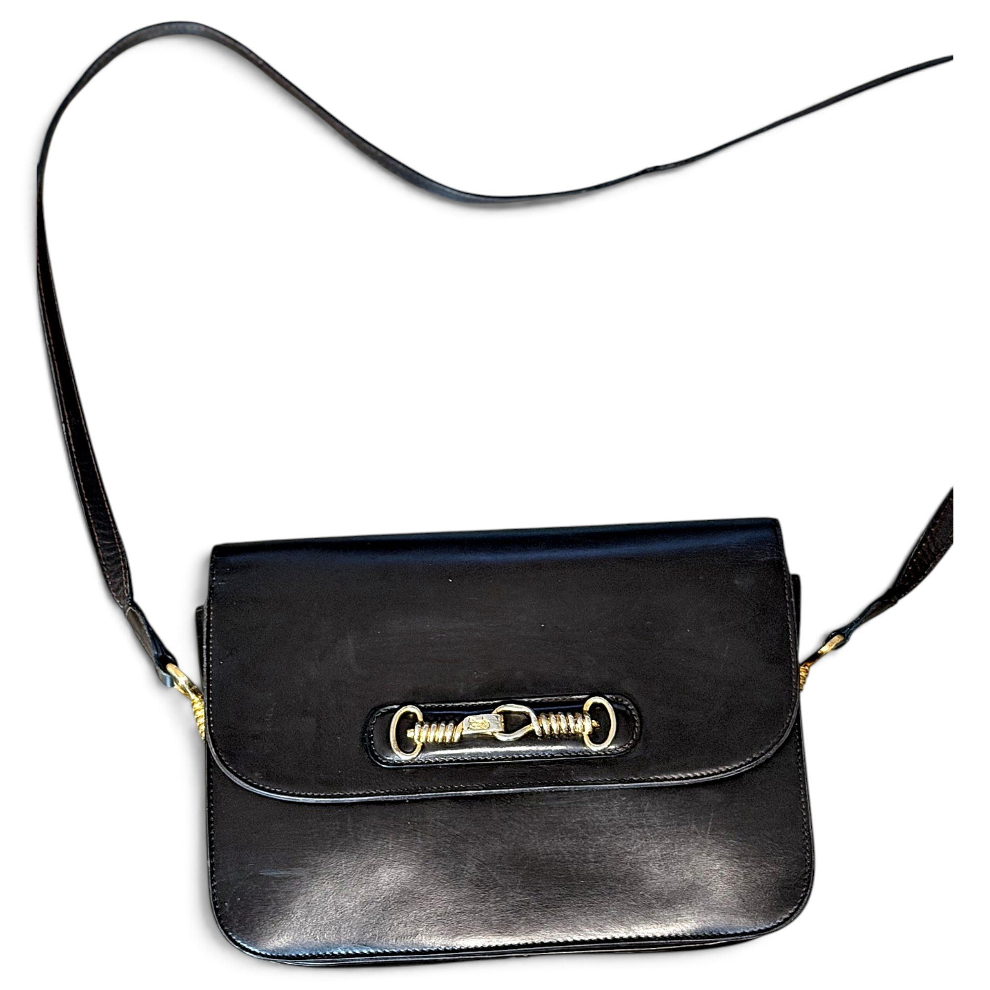 Gourmette leather handbag