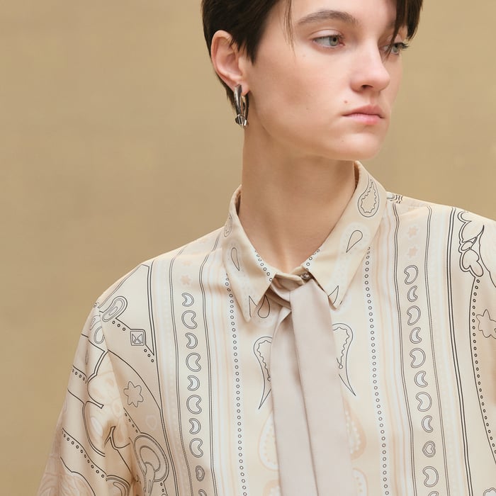 Blanc Perle "Candy Libris Bandana" Classic Shirt