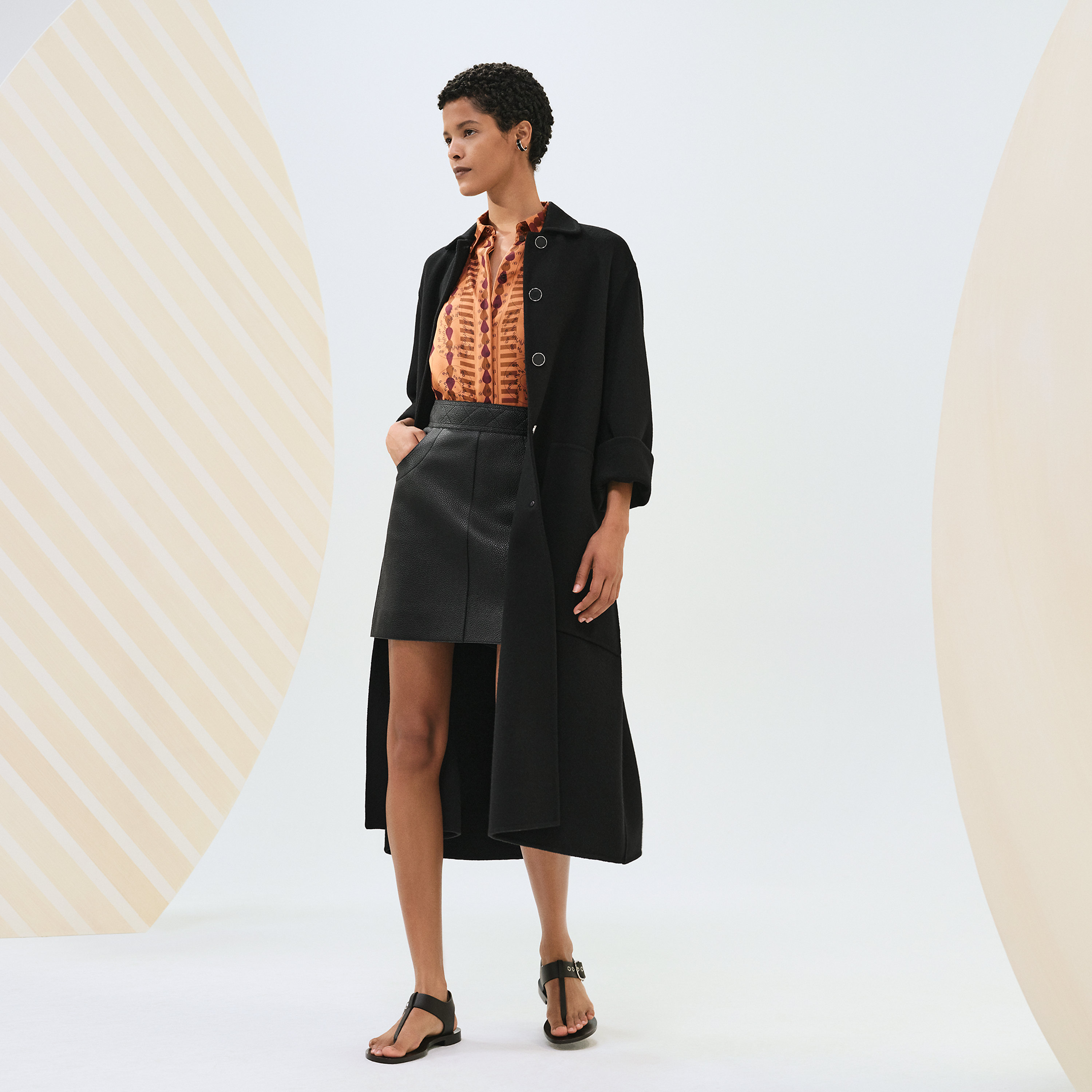 Cashmere wrap coat