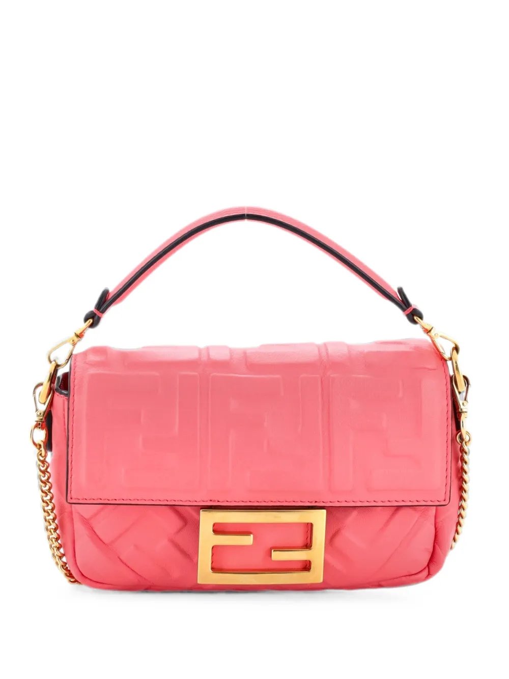 Baguette NM Bag Zucca Embossed Leather Mini crossbody bag