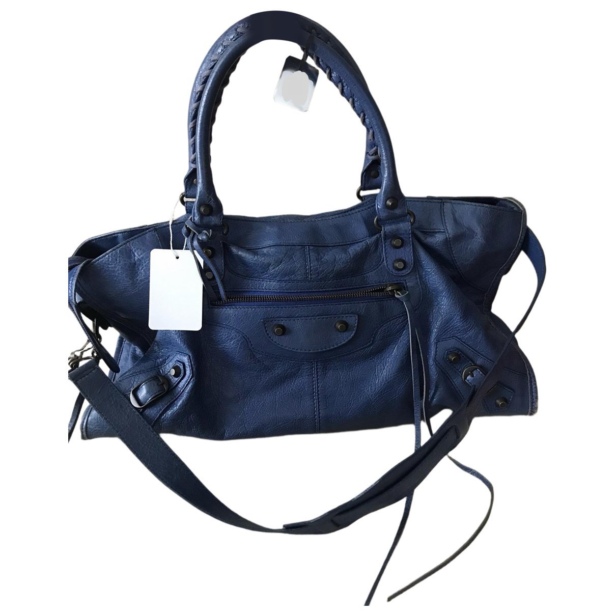 City leather handbag