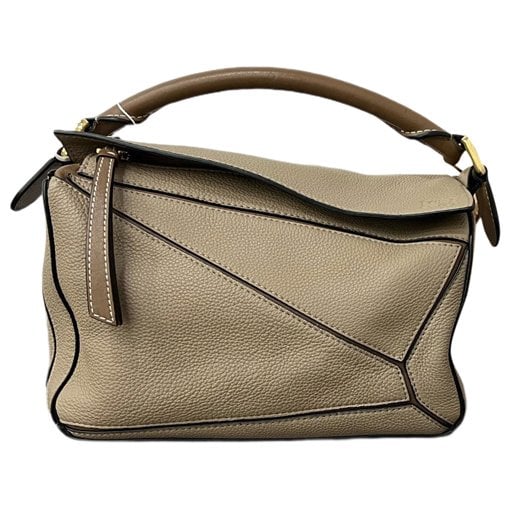 Puzzle leather handbag