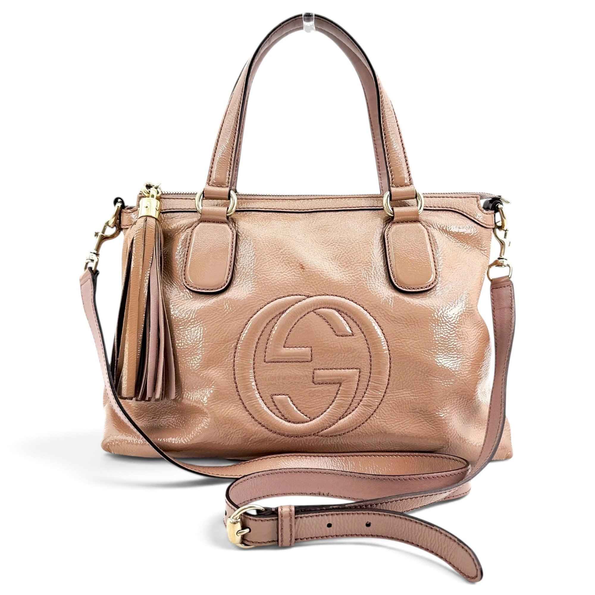 Soho Zip patent leather handbag