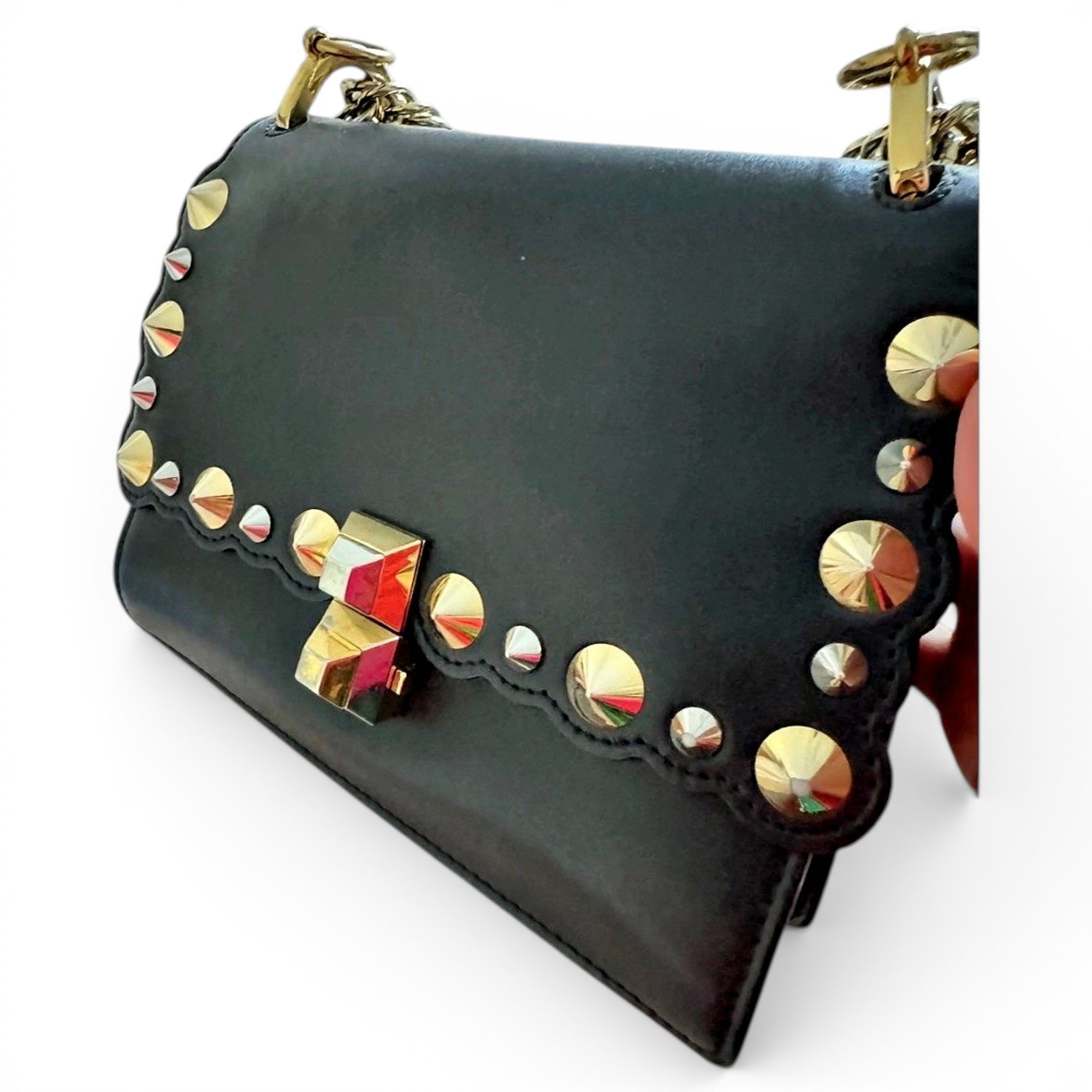 Kan I leather crossbody bag