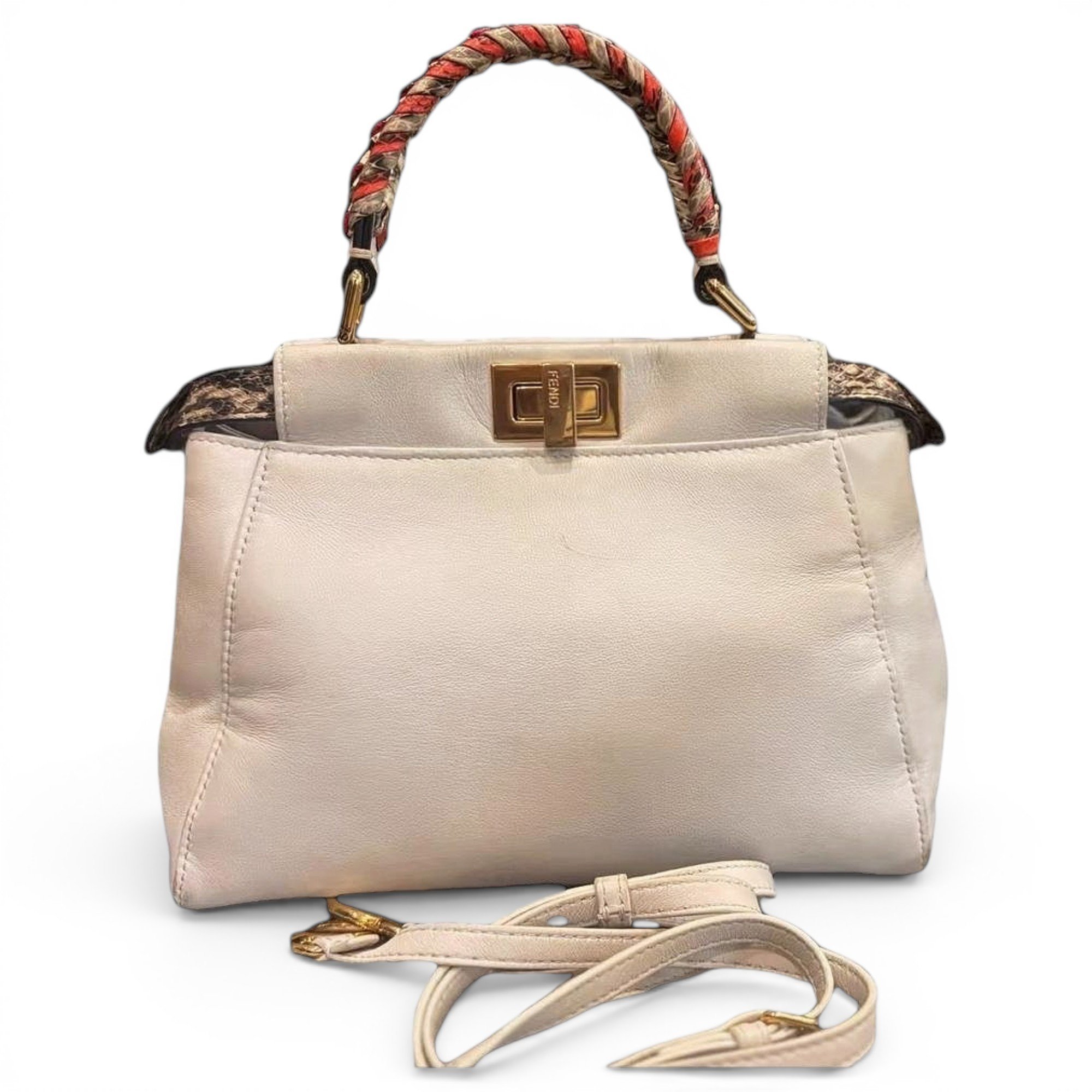 Peekaboo leather handbag