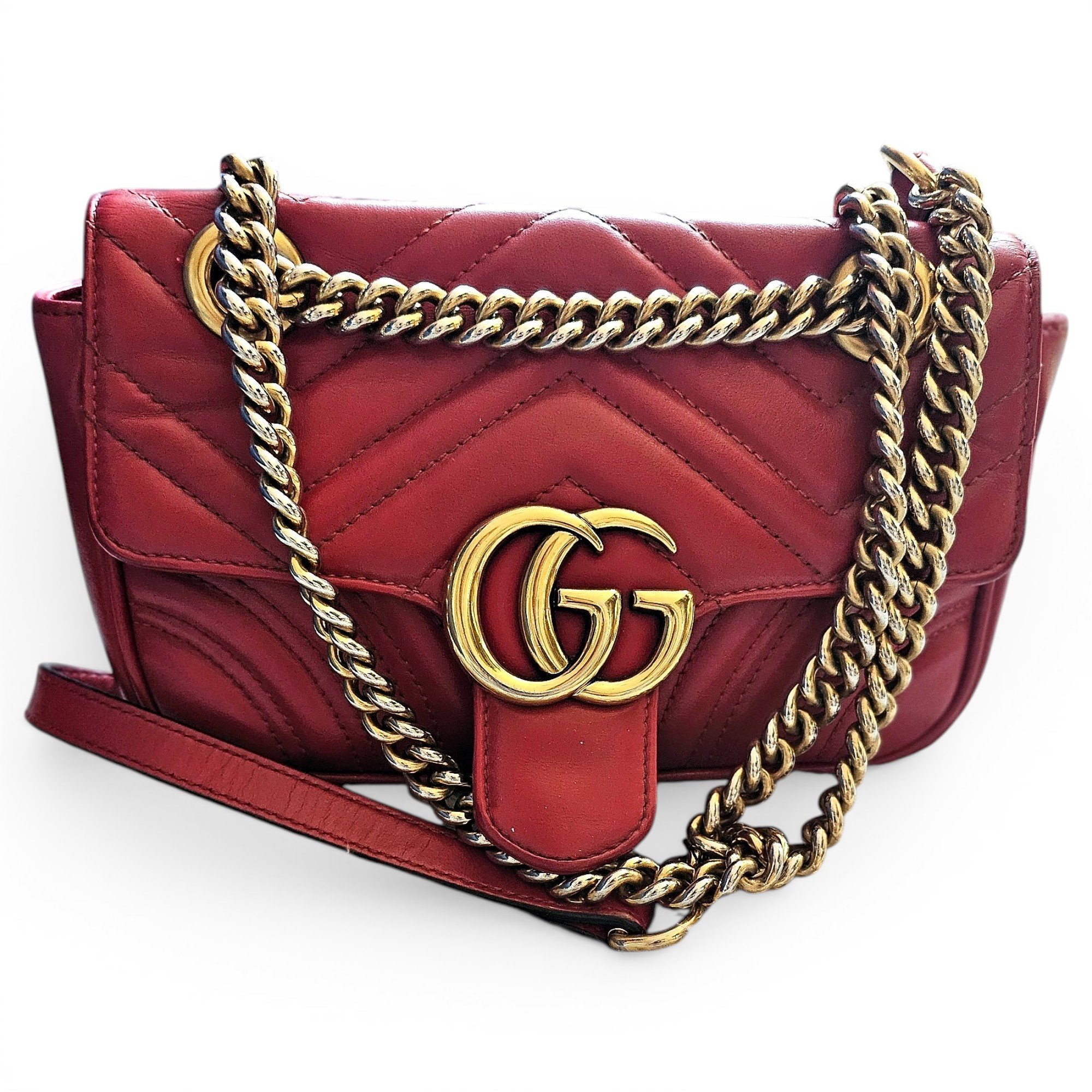 GG Marmont Flap leather crossbody bag
