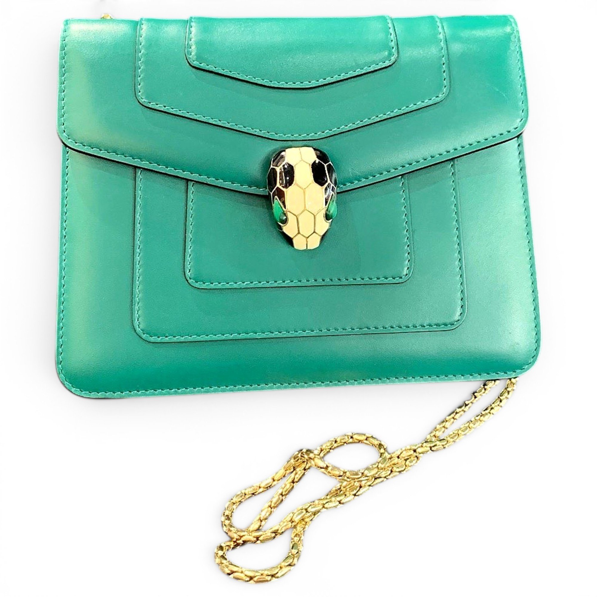 Bvlgari Serpenti leather handbag