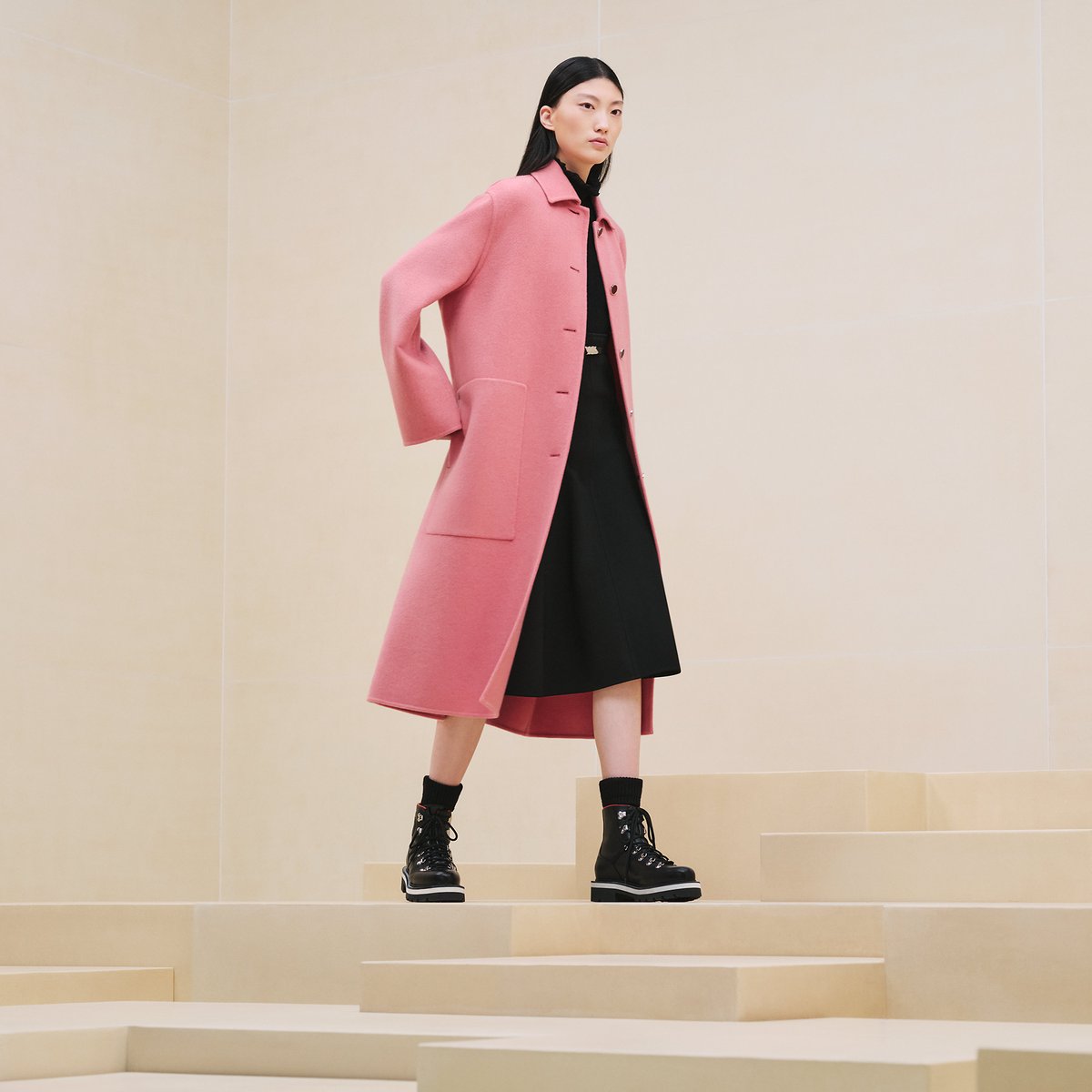 Cashmere wrap coat