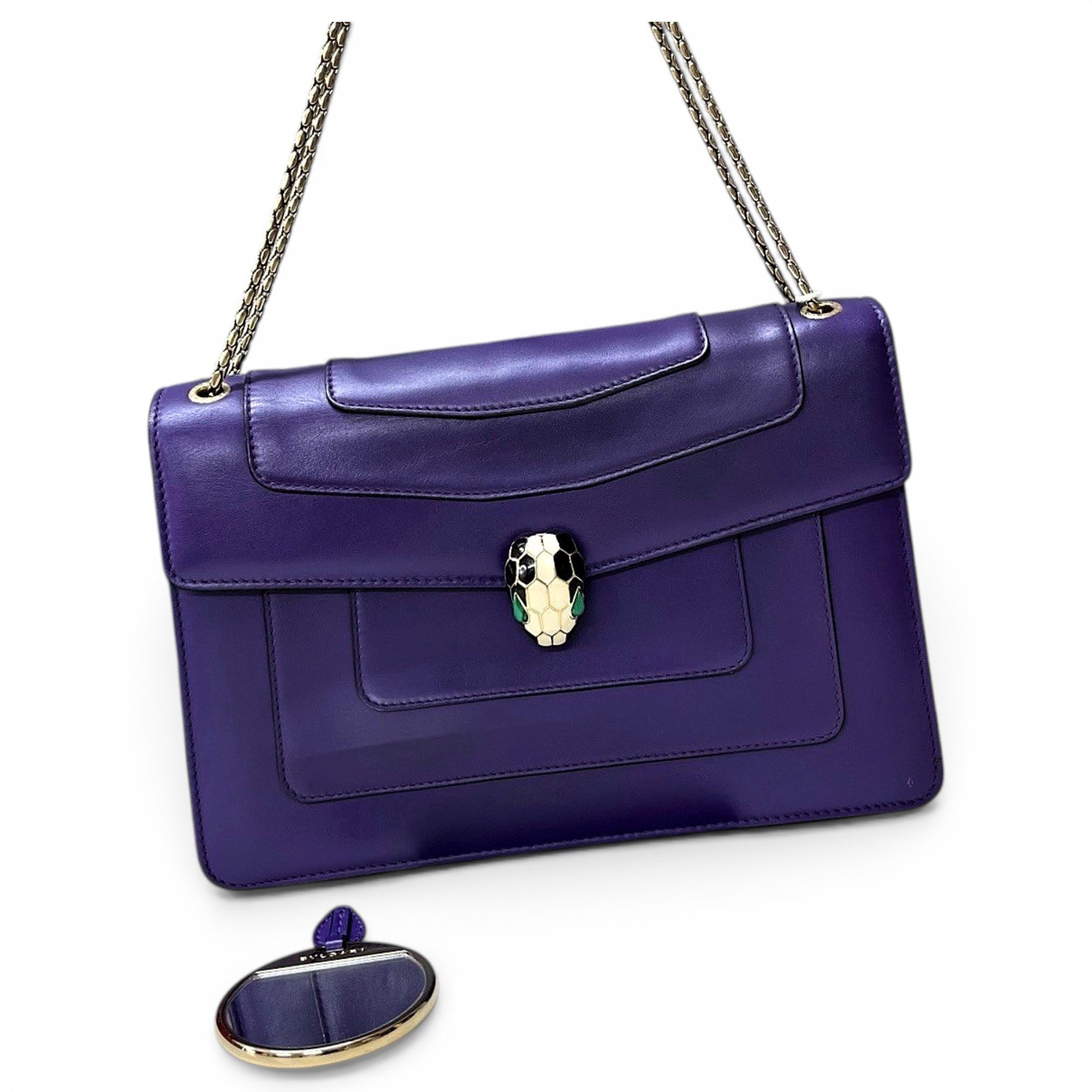 Serpenti leather handbag