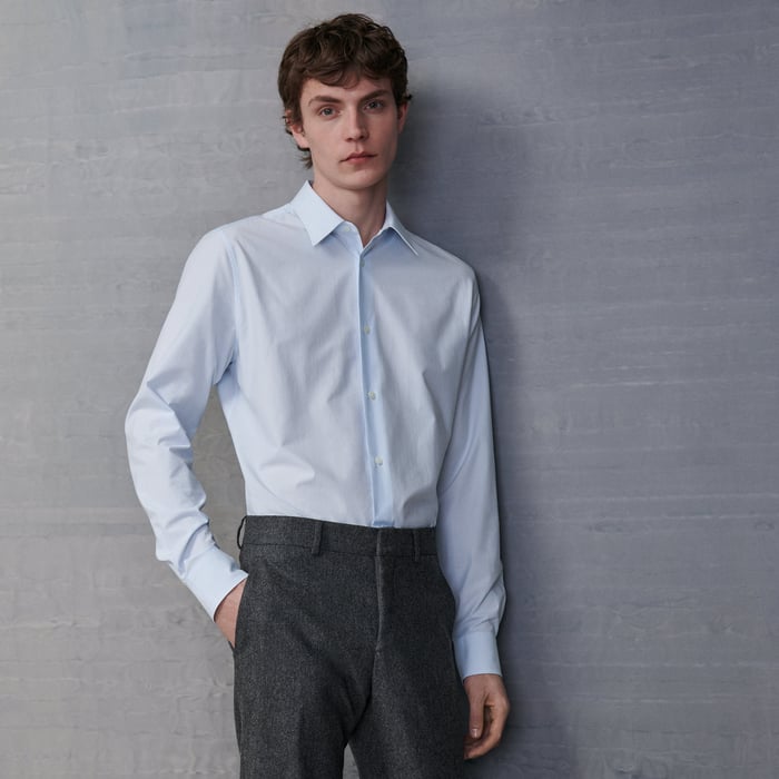 Bleu Pâle "Faux Unis" Fitted Shirt
