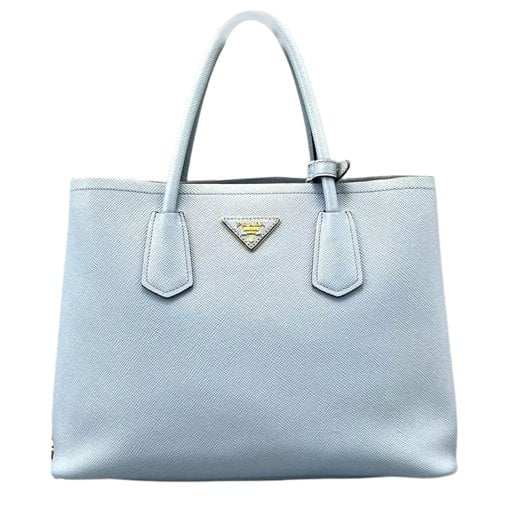 Double leather handbag