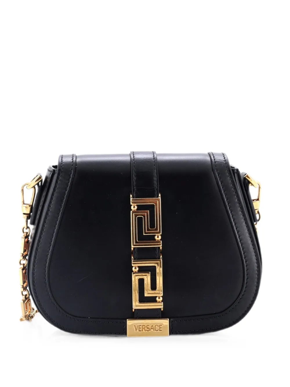 Greca Goddess Leather Small shoulder bag