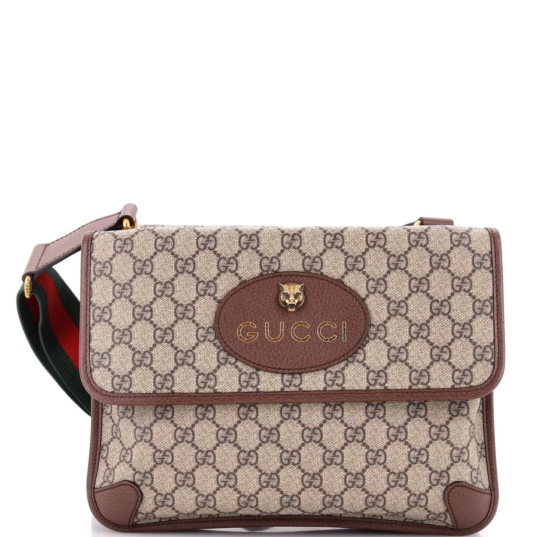 Neo Vintage Flap Messenger GG Coated Canvas Medium